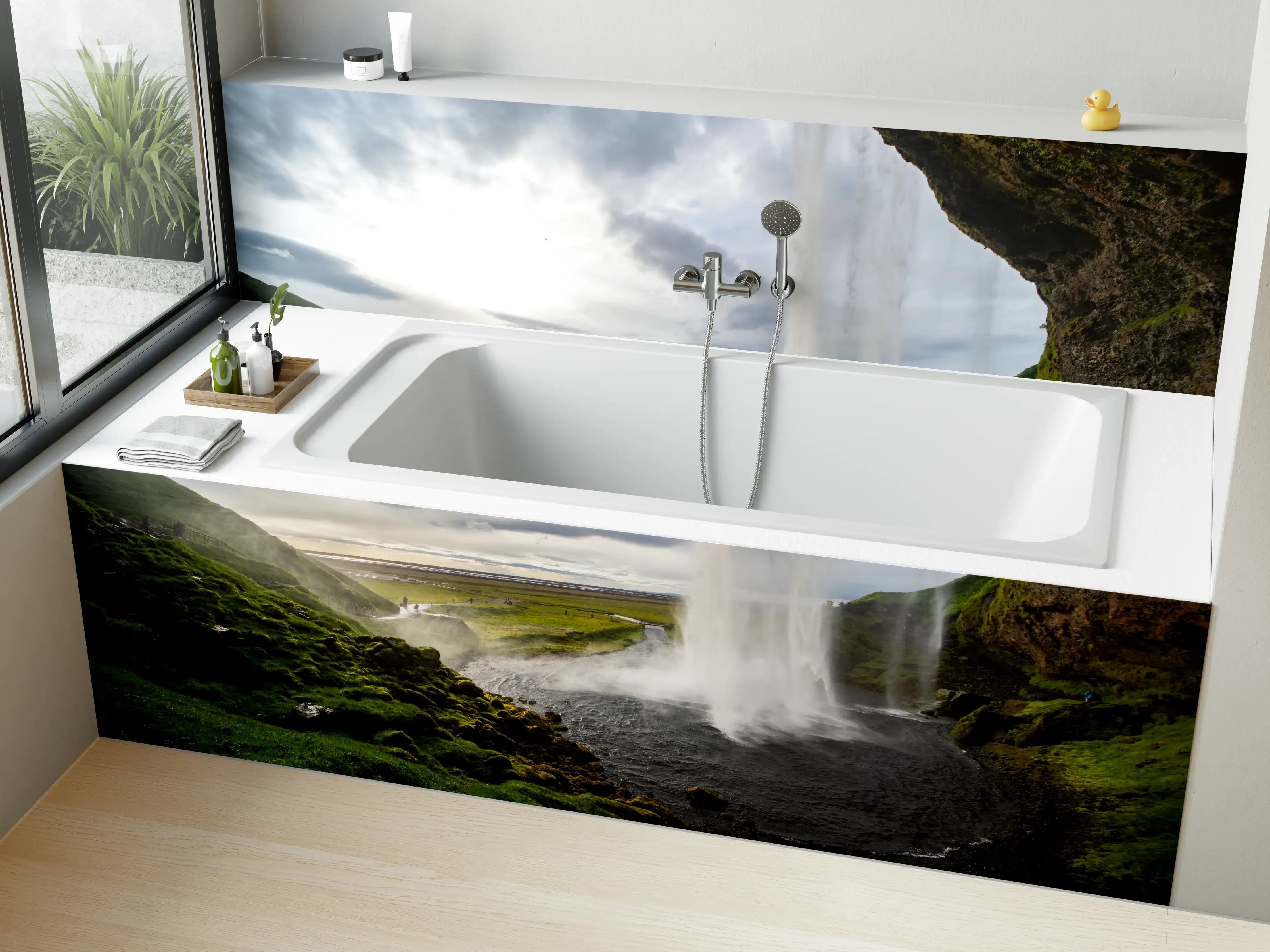 Badewannen-Rückwand - Seljalandsfoss Wasserfall