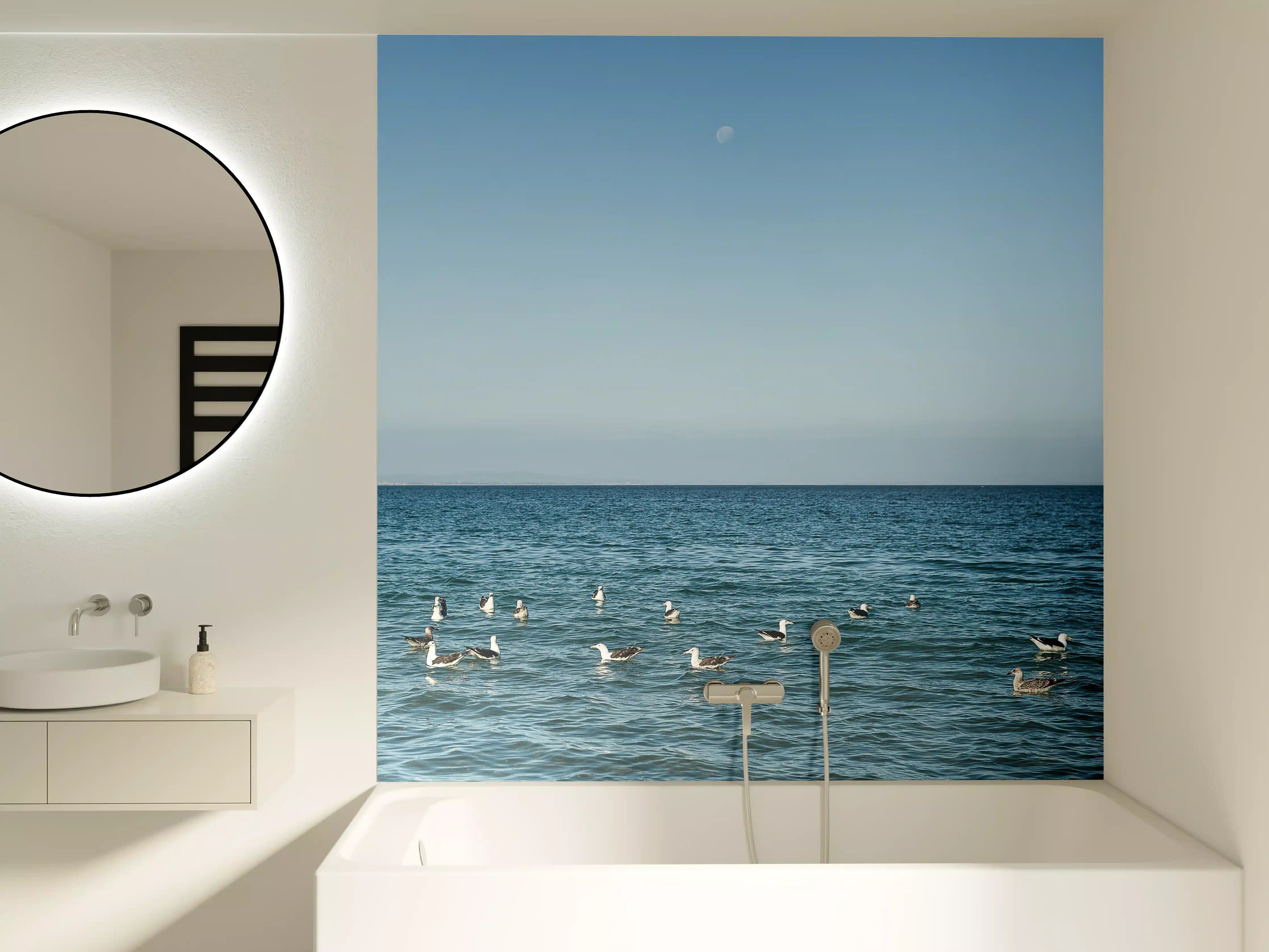 Badewannen-Rückwand - Serene Beach Seascape