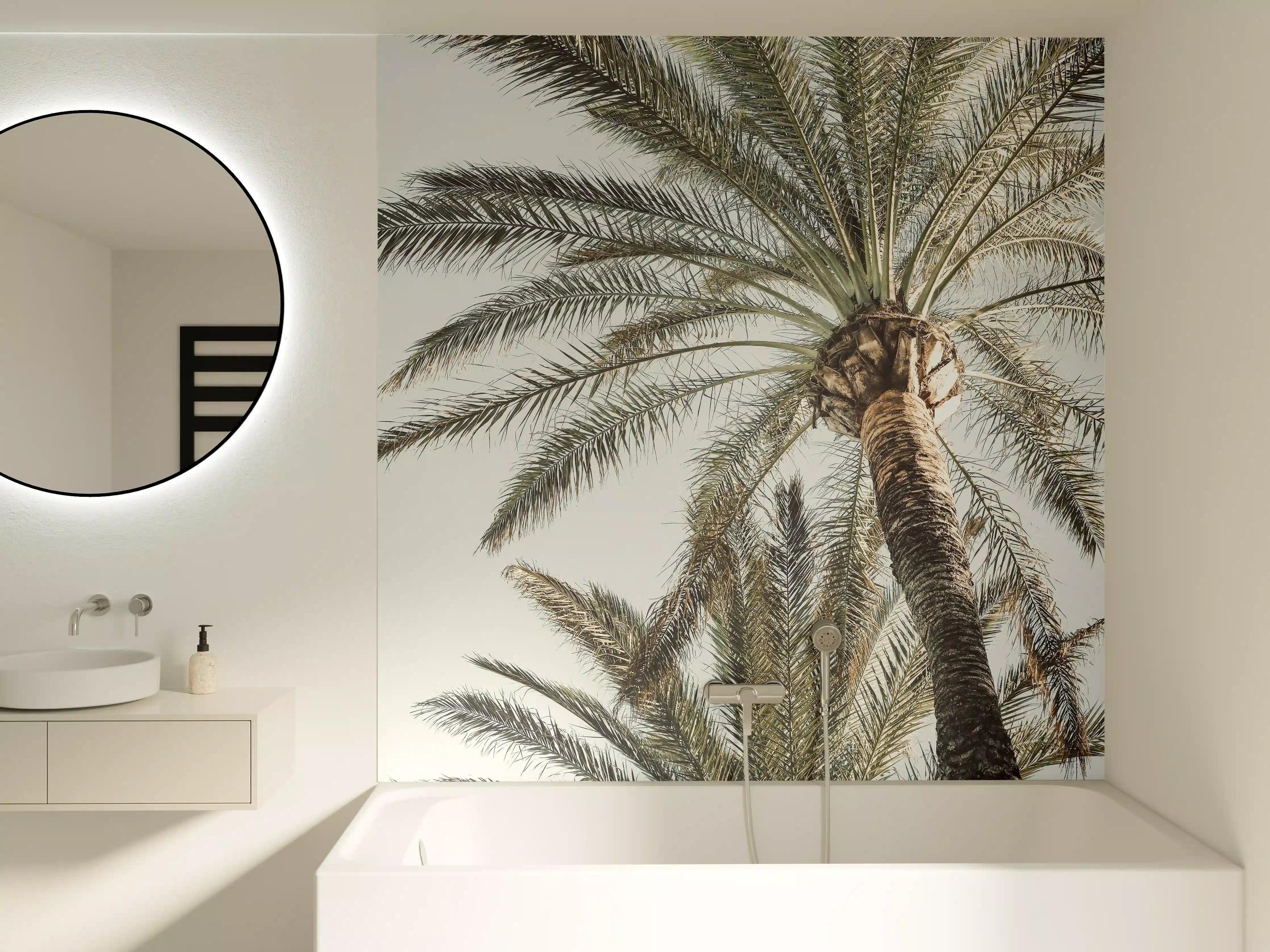 Badewannen-Rückwand - Sommerliche Palme