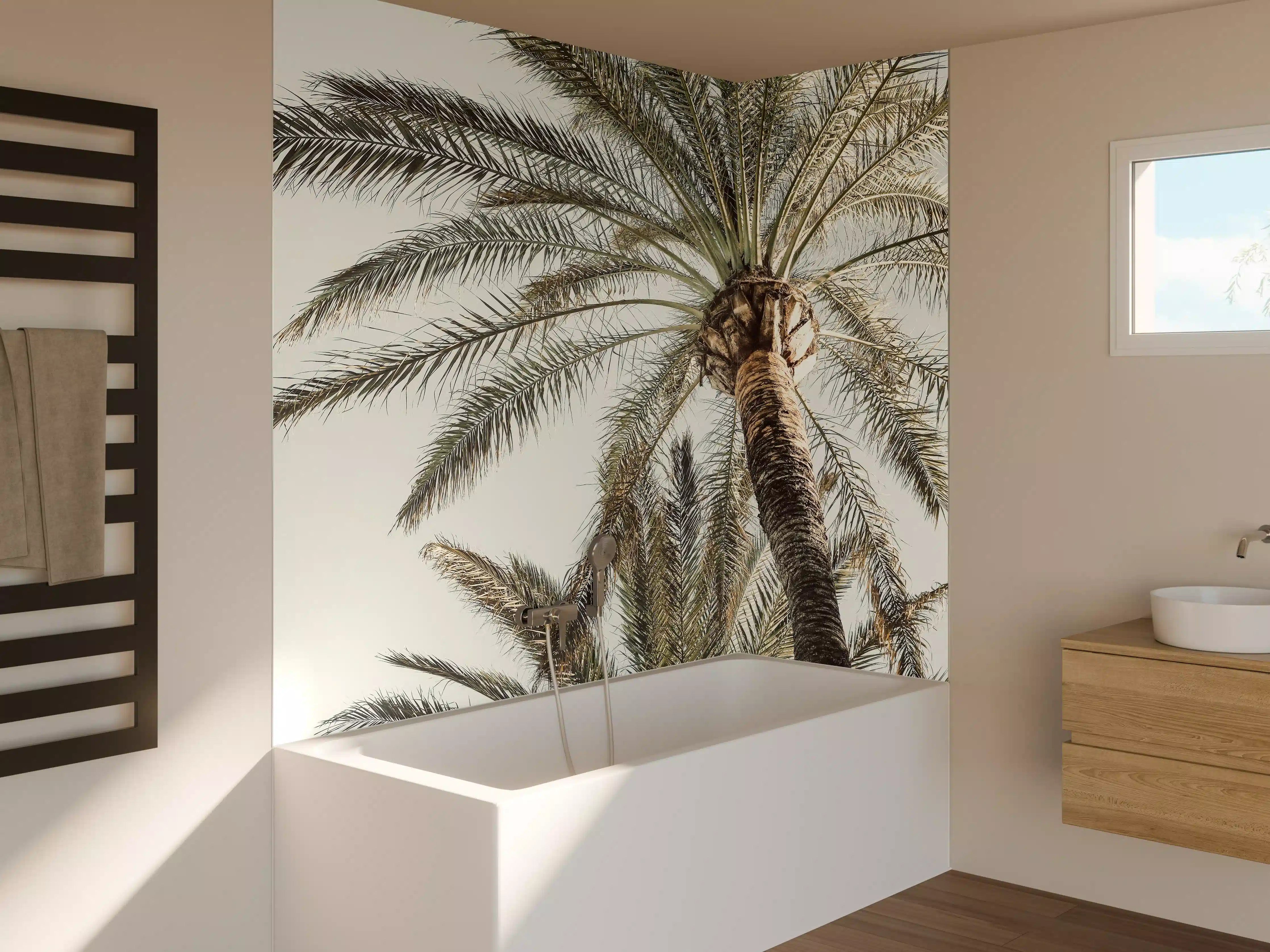 Badewannen-Rückwand - Sommerliche Palme