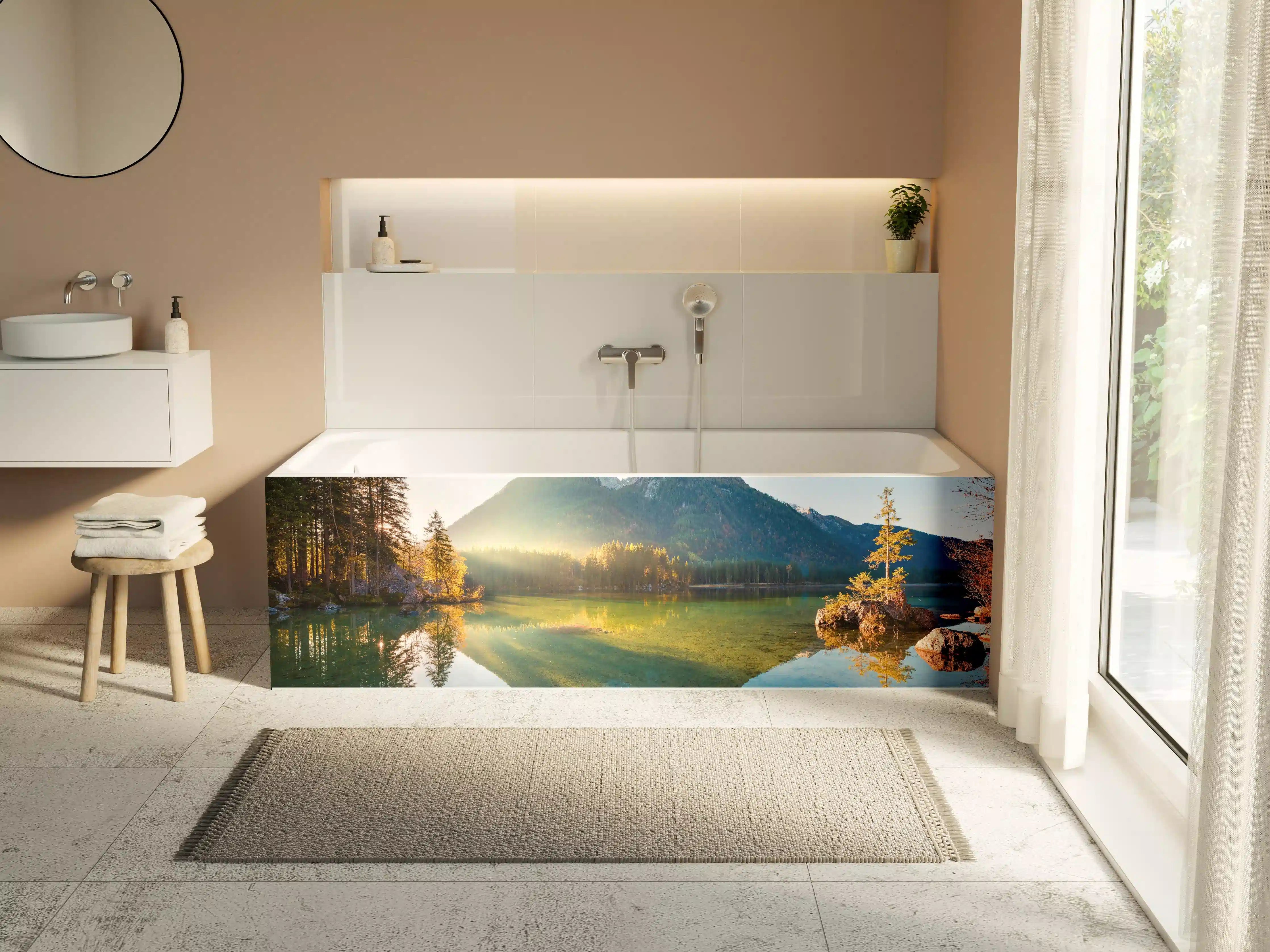 Badewannen-Rückwand - Sonnenaufgang am Hintersee