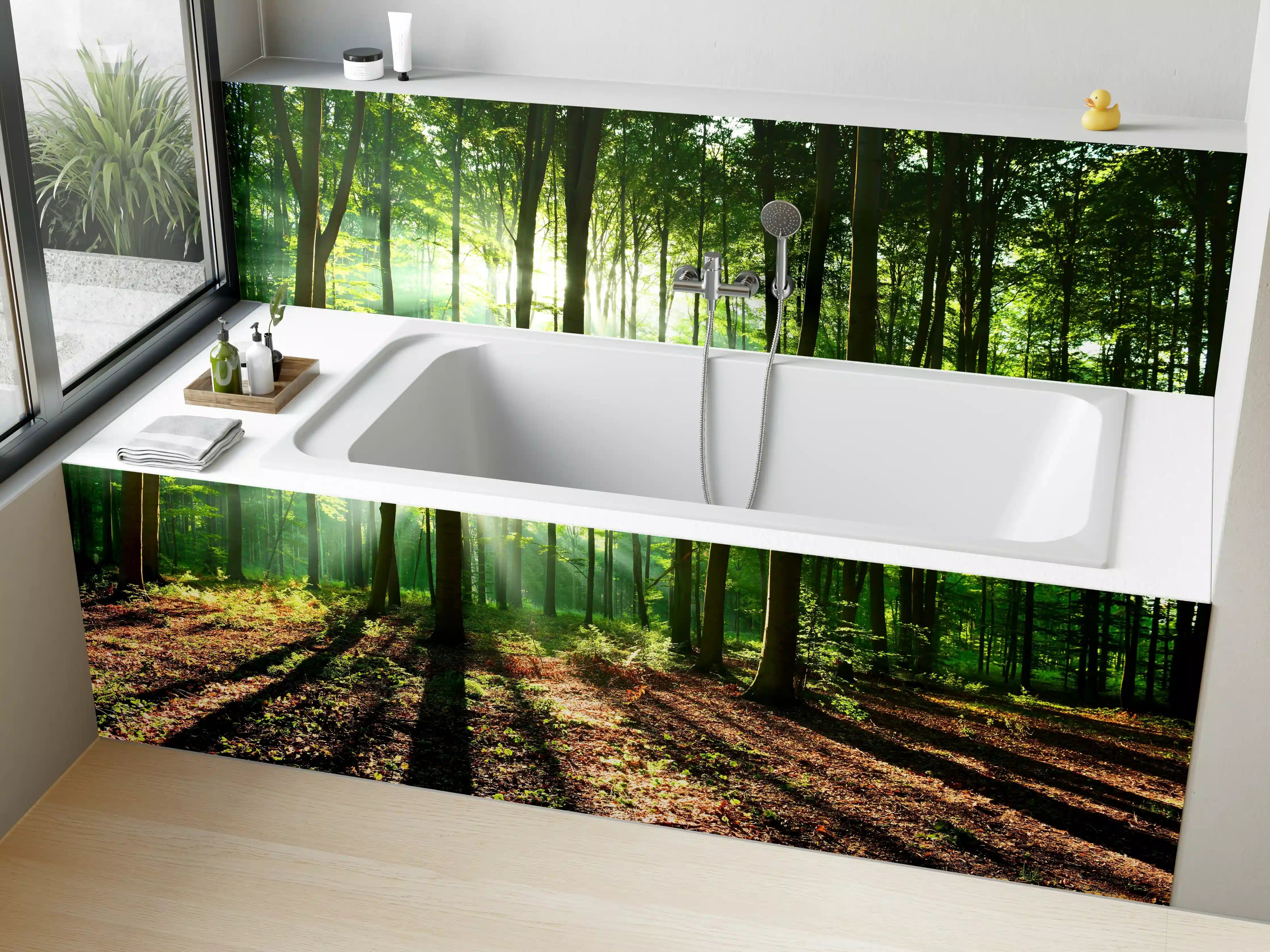 Badewannen-Rückwand - Sonnenaufgang im Bayrischem Wald