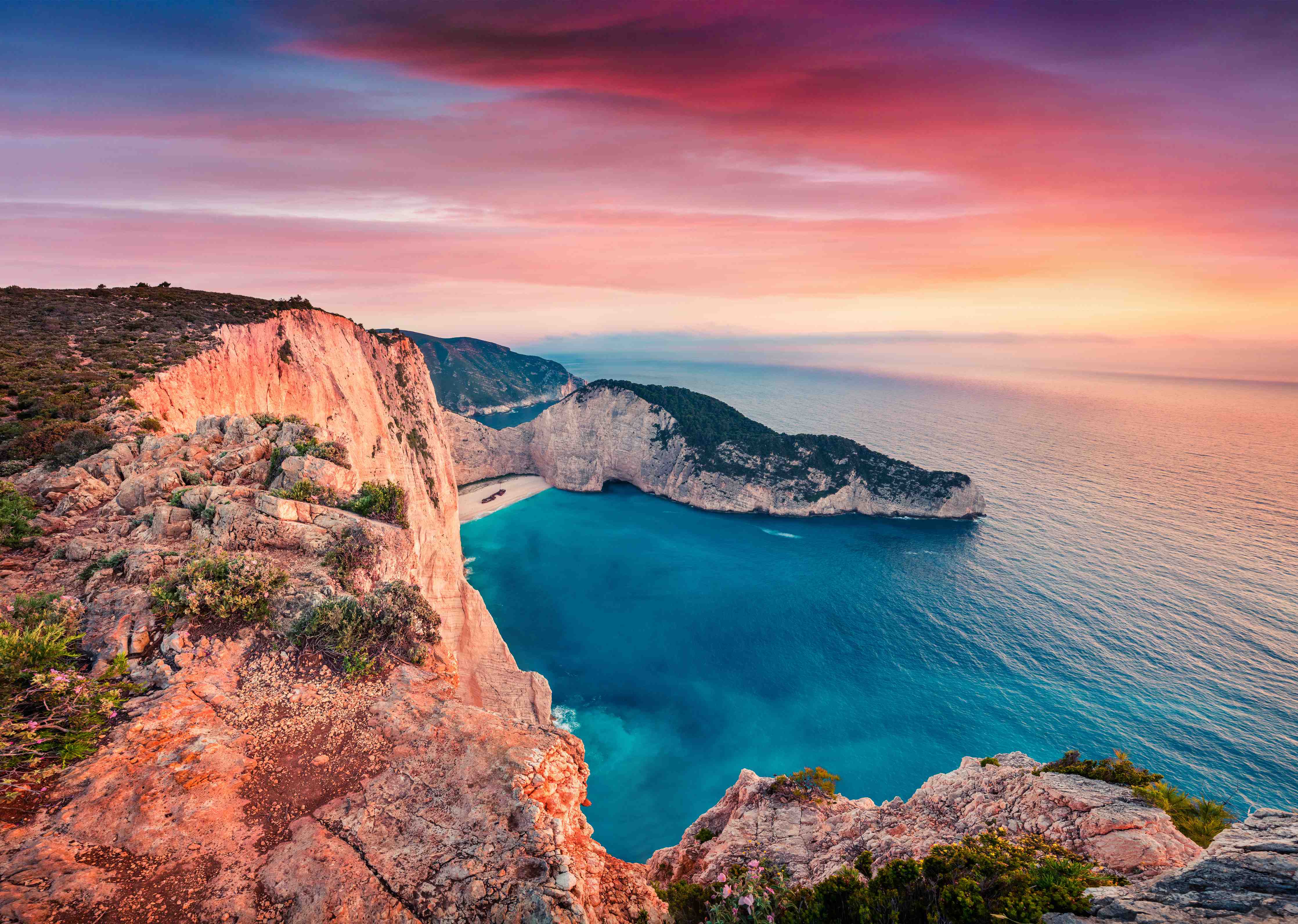 Badewannen-Rückwand-Sonnenuntergang am Shipwreck Beach