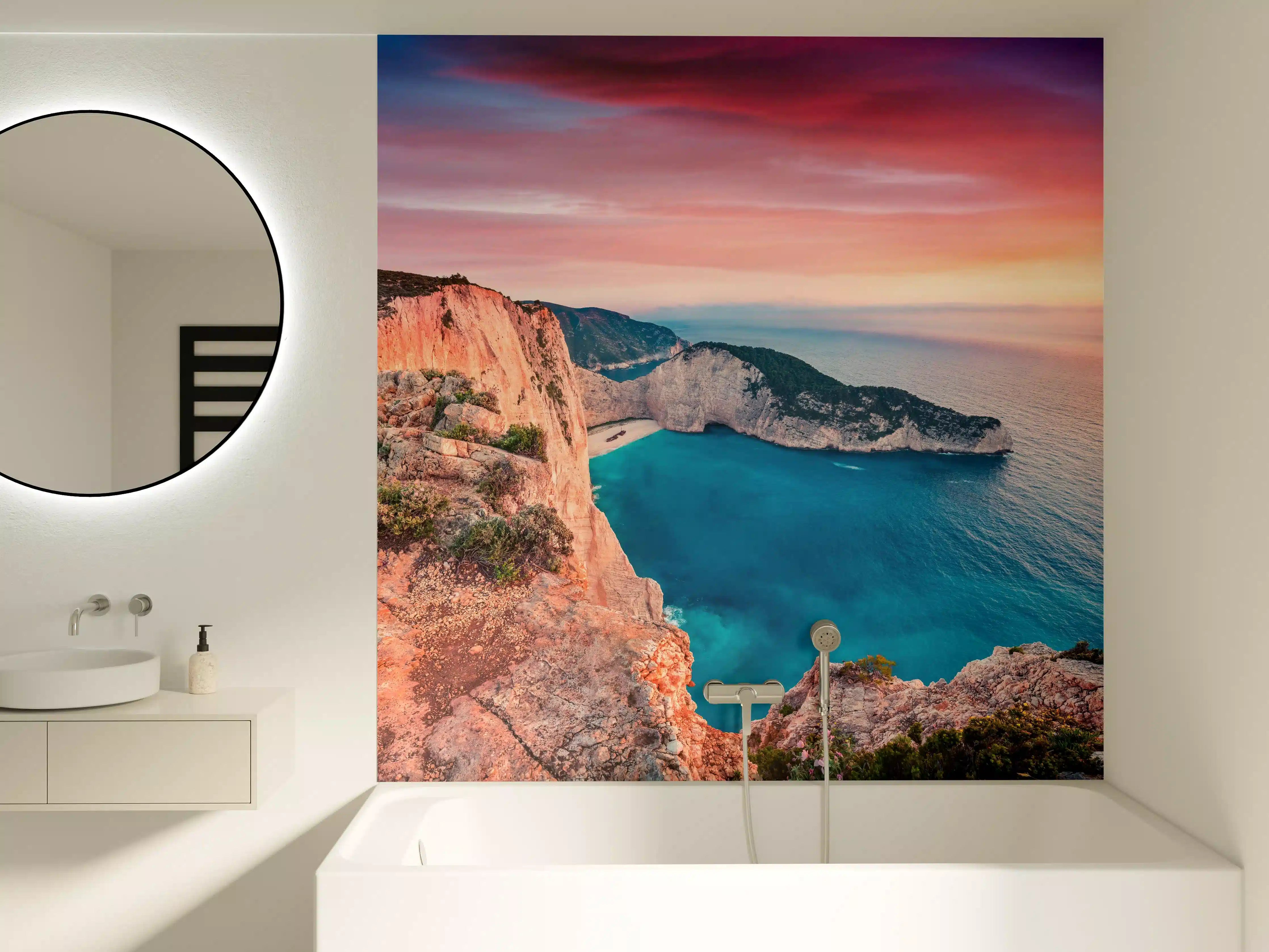 Badewannen-Rückwand - Sonnenuntergang am Shipwreck Beach