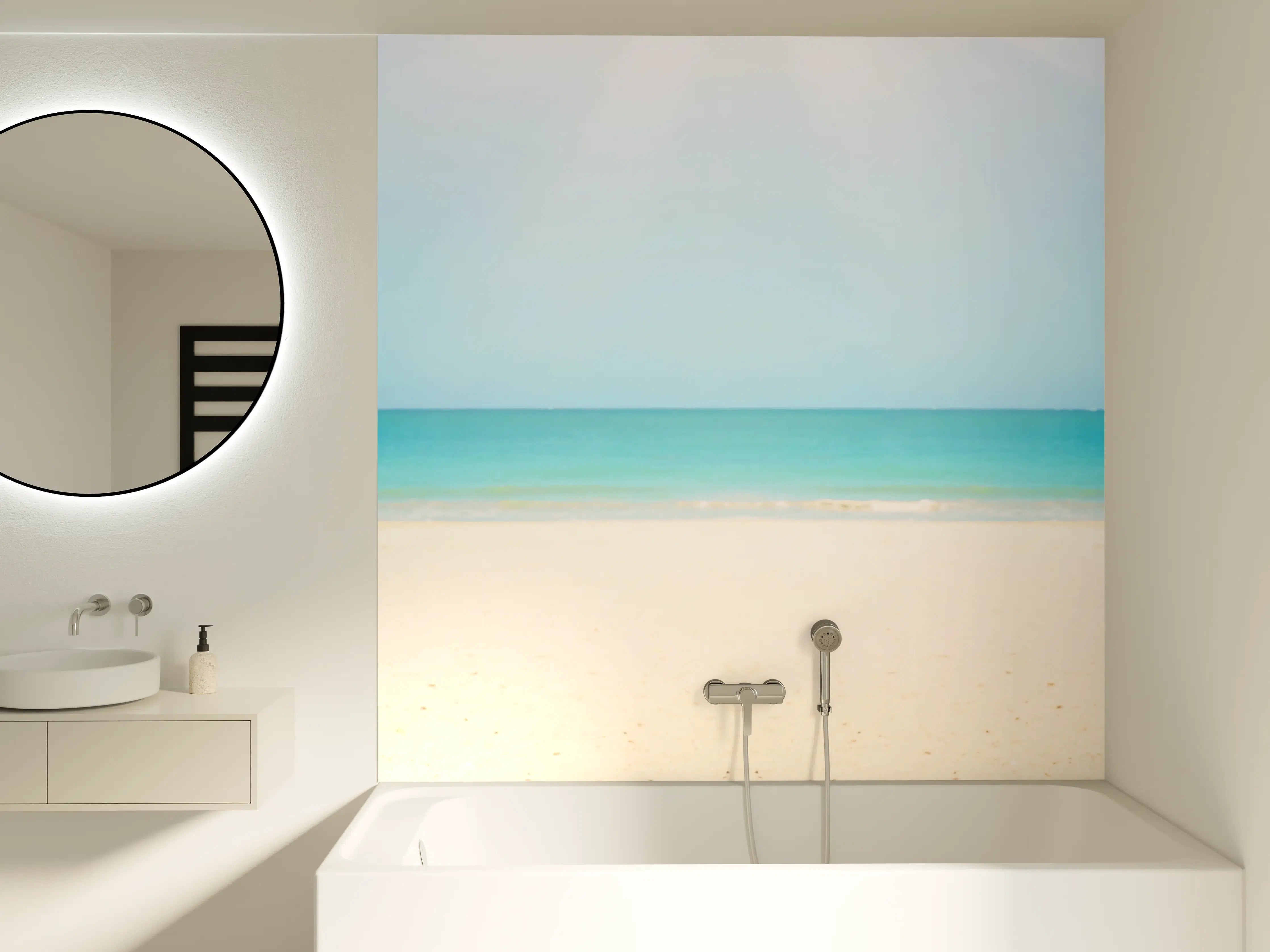 Badewannen-Rückwand - Sonniges tropisches Strandpanorama