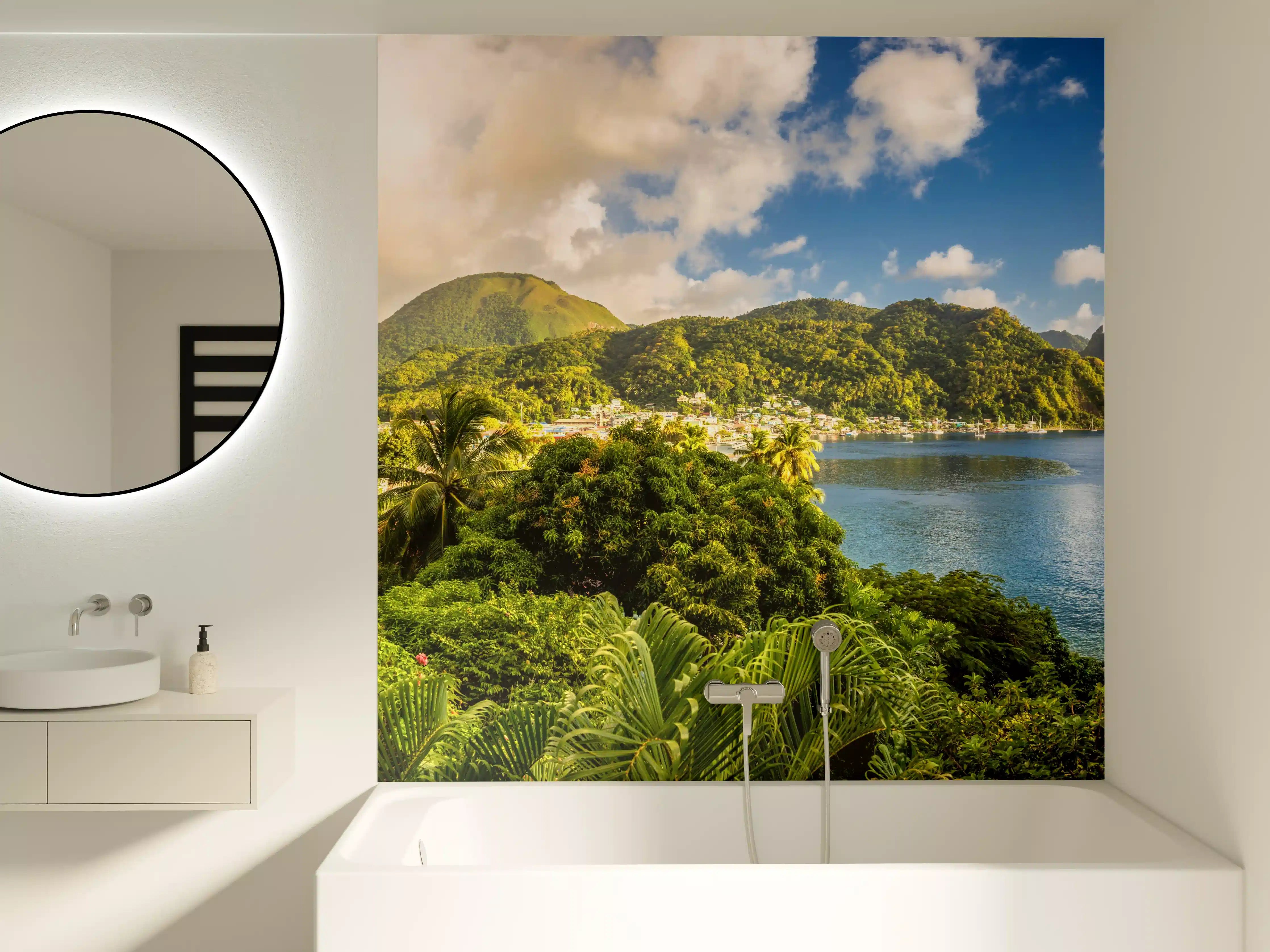 Badewannen-Rückwand - St. Lucia - Karibisches Meer