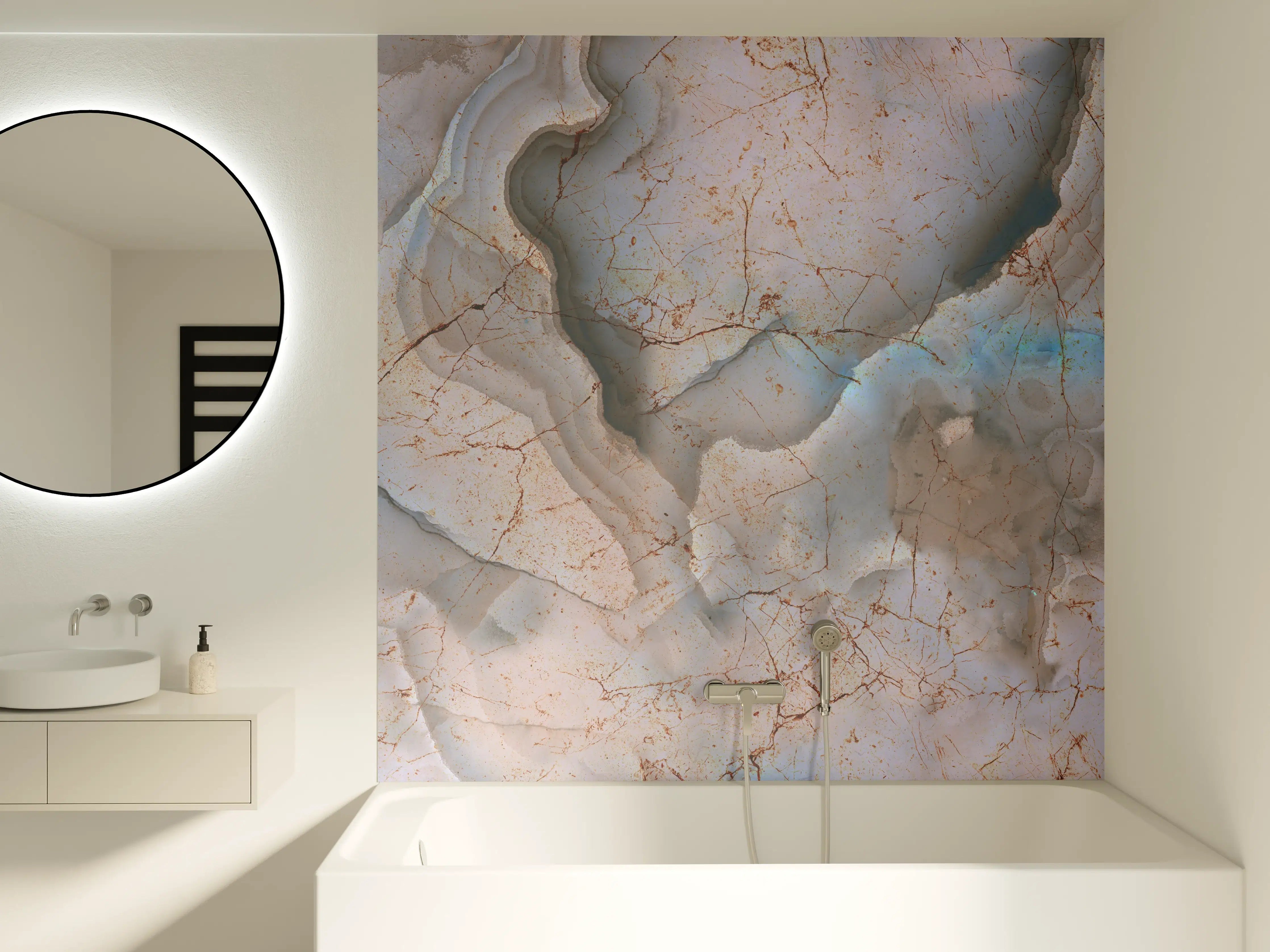 Badewannen-Rückwand - Stilvolle Marmor Mischung