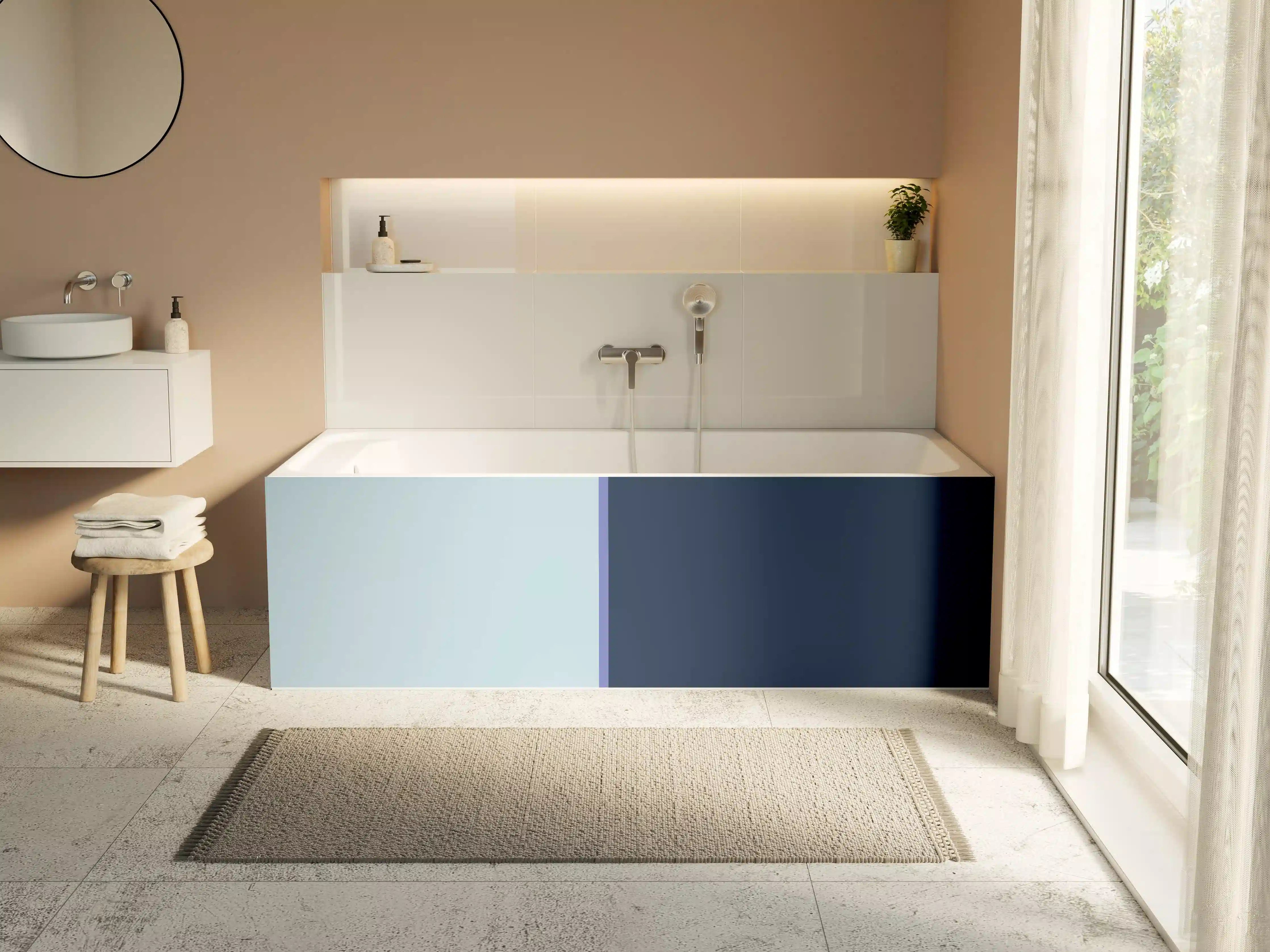 Badewannen-Rückwand - The Blues - Easy Vertical - Blueberry