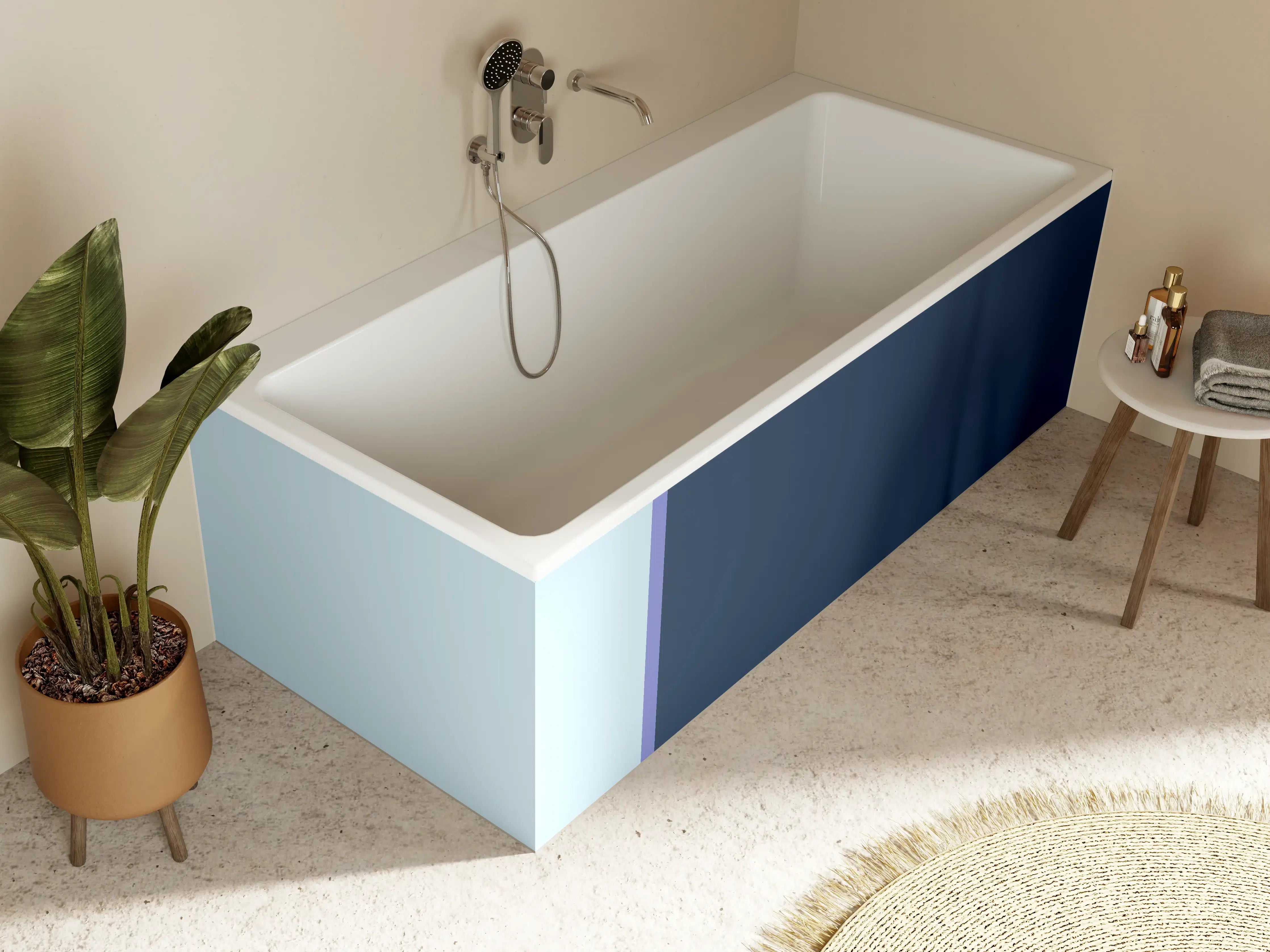 Badewannen-Rückwand - The Blues - Easy Vertical - Blueberry