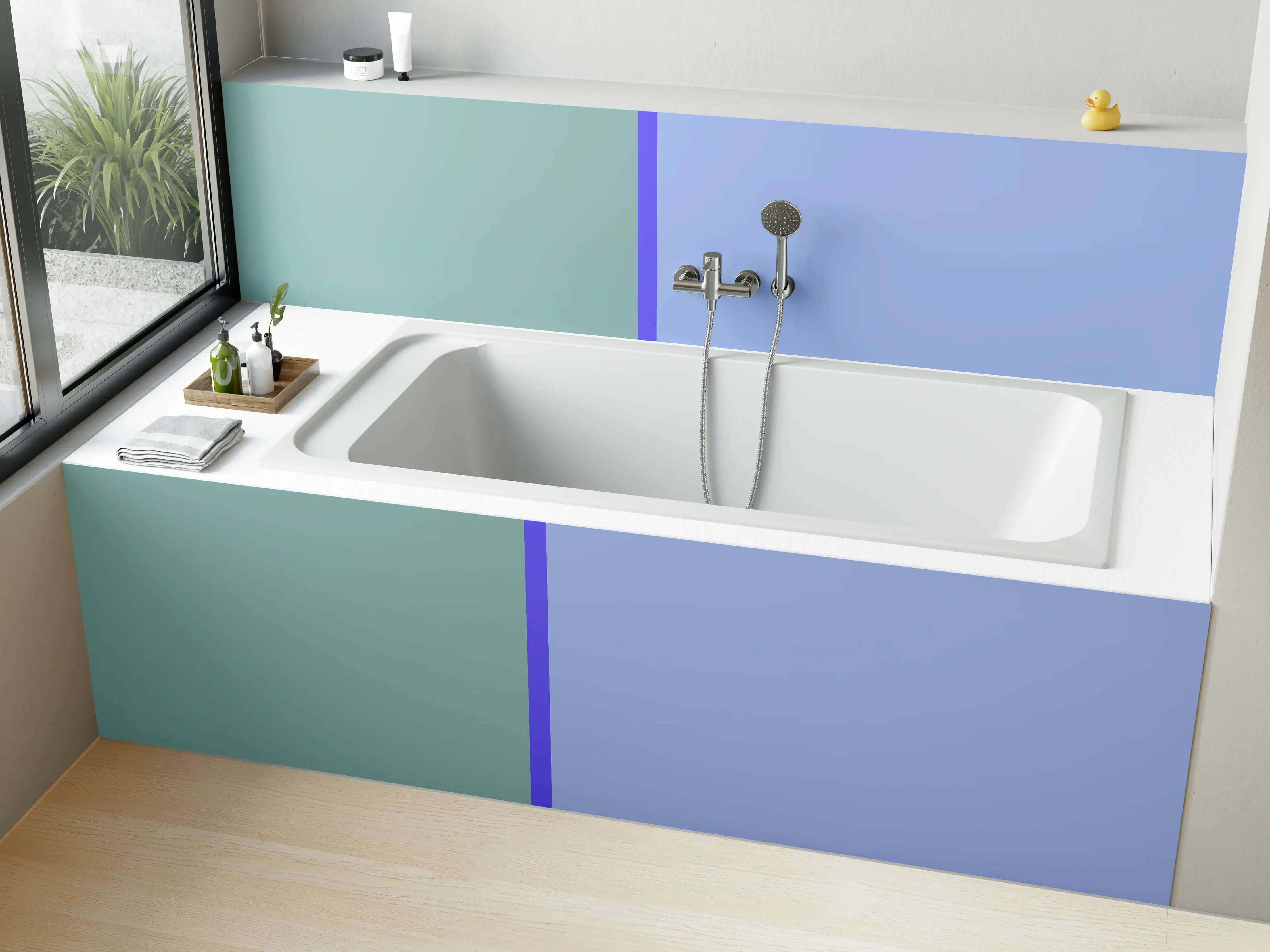Badewannen-Rückwand - The Blues - Easy Vertical - Lavender