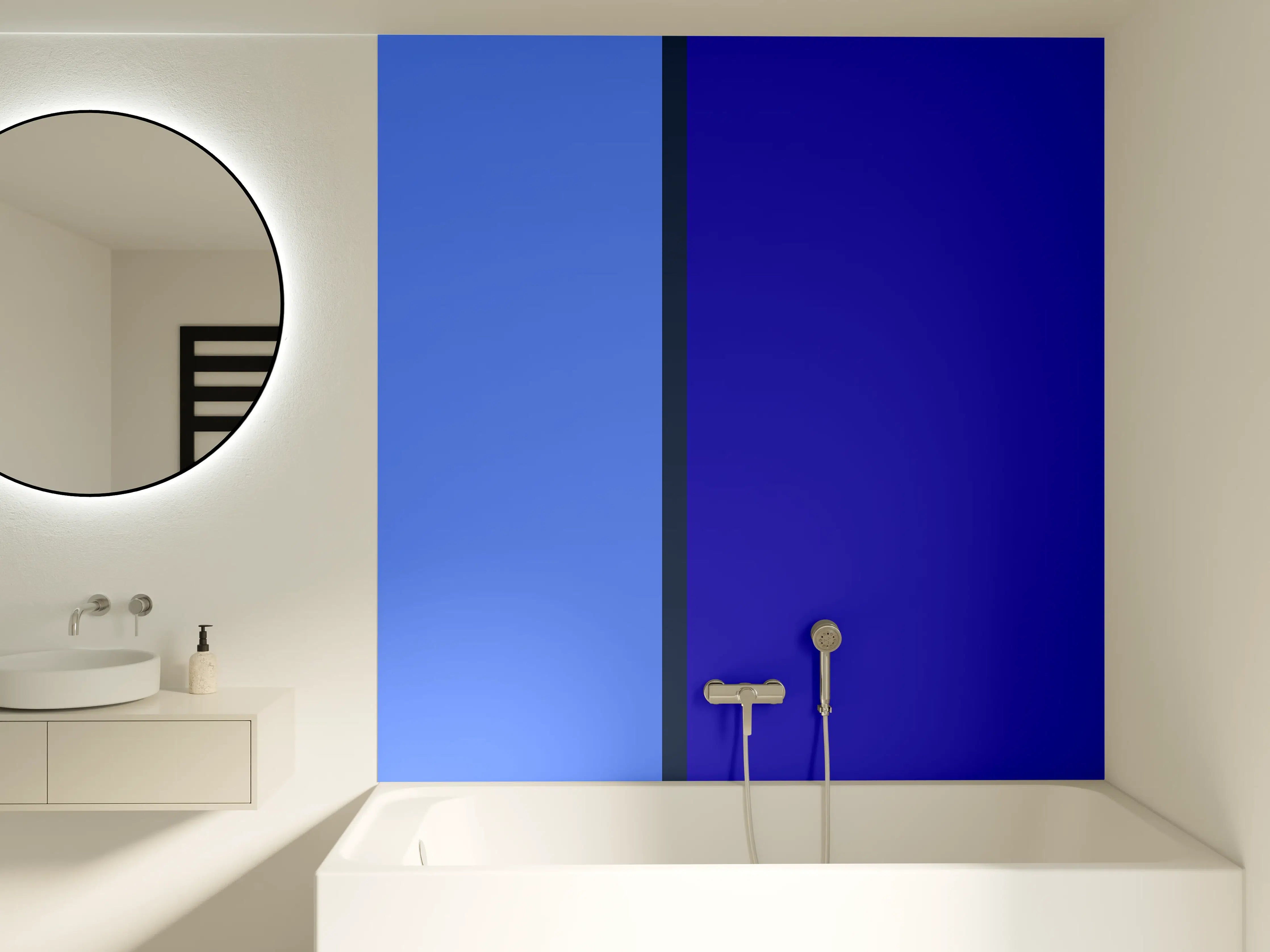 Badewannen-Rückwand - The Blues - Easy Vertical - Waterfall