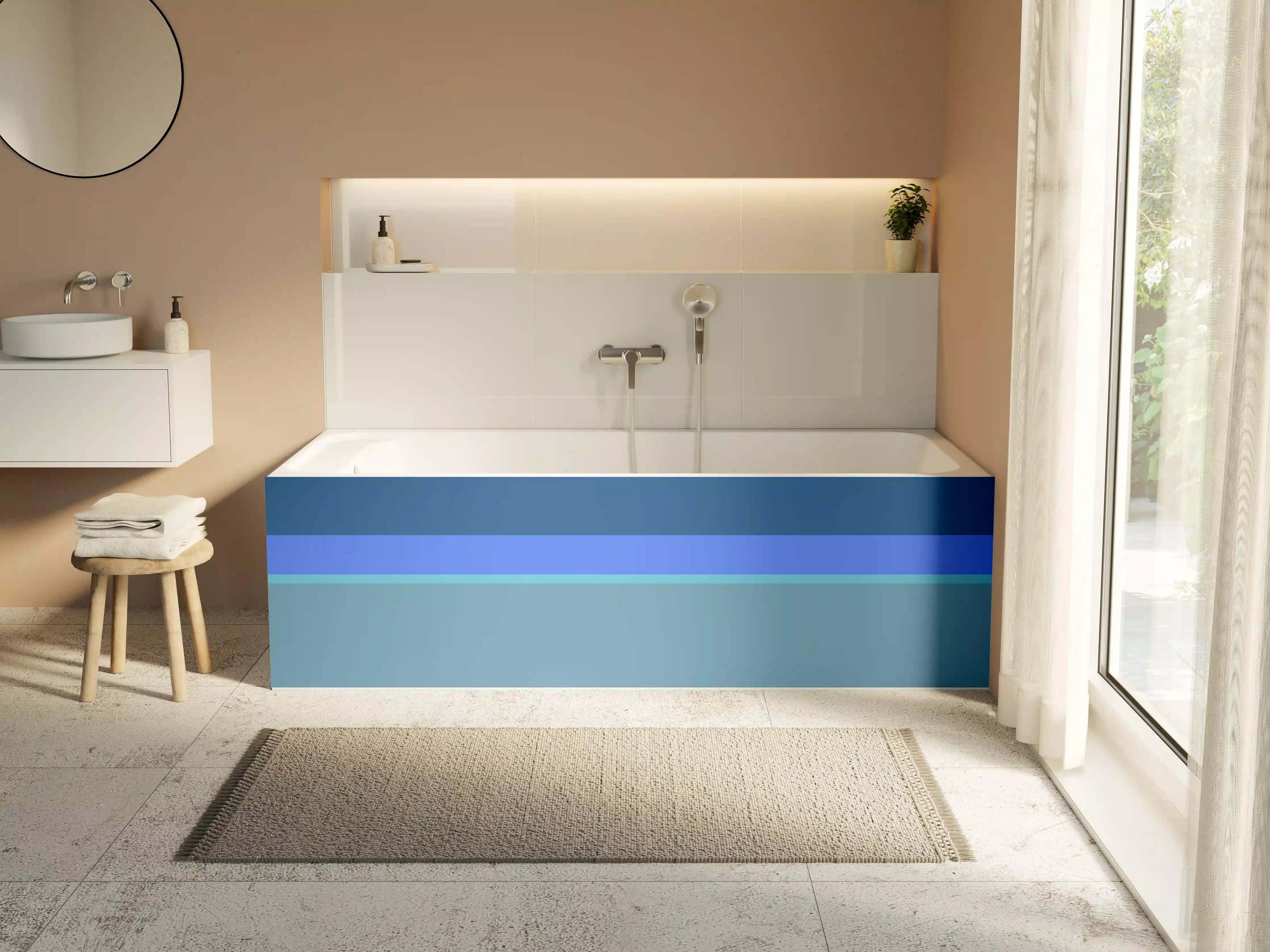 Badewannen-Rückwand - The Blues - Horizontal - Cornflower