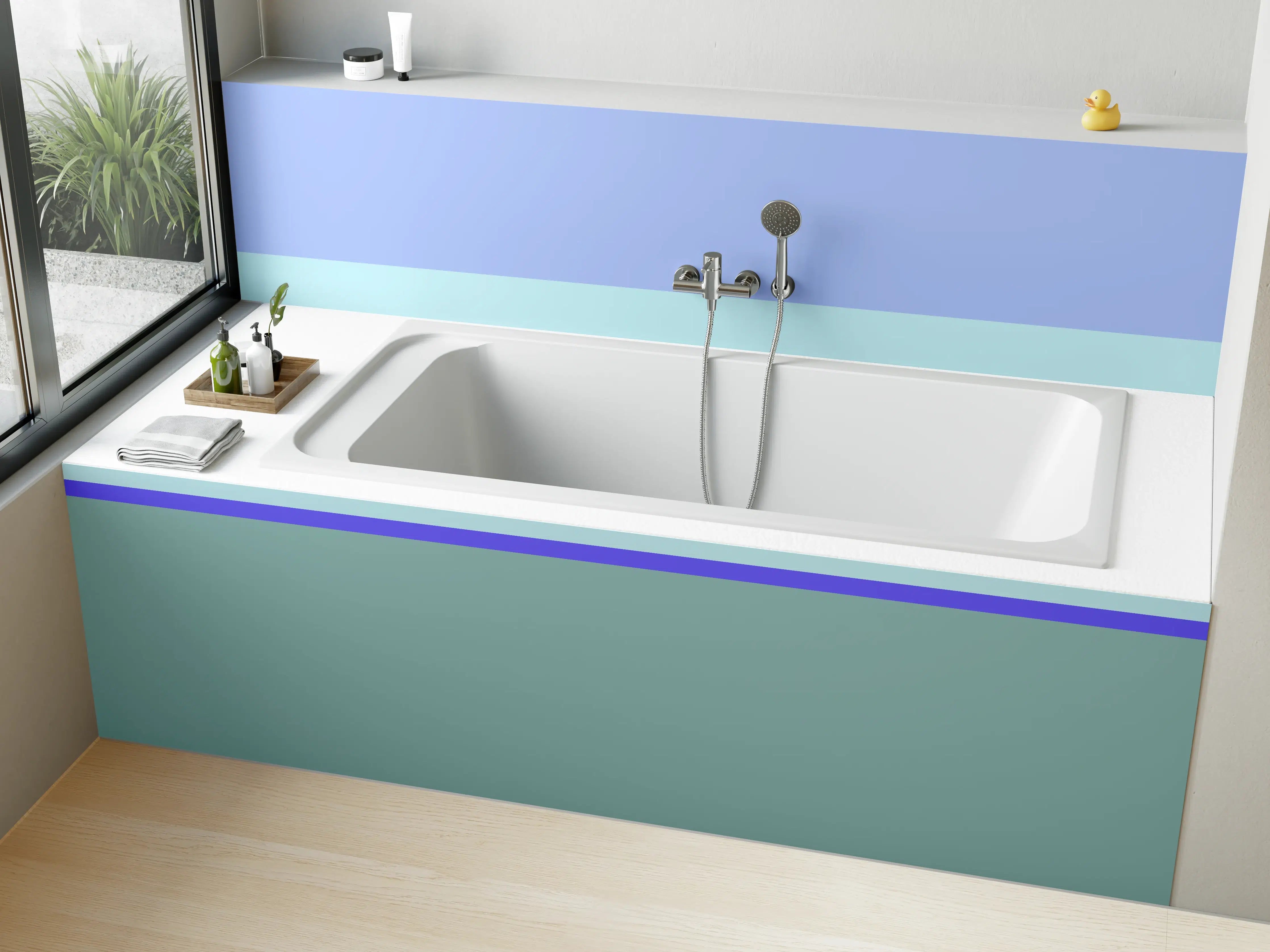 Badewannen-Rückwand - The Blues - Horizontal - Lavender