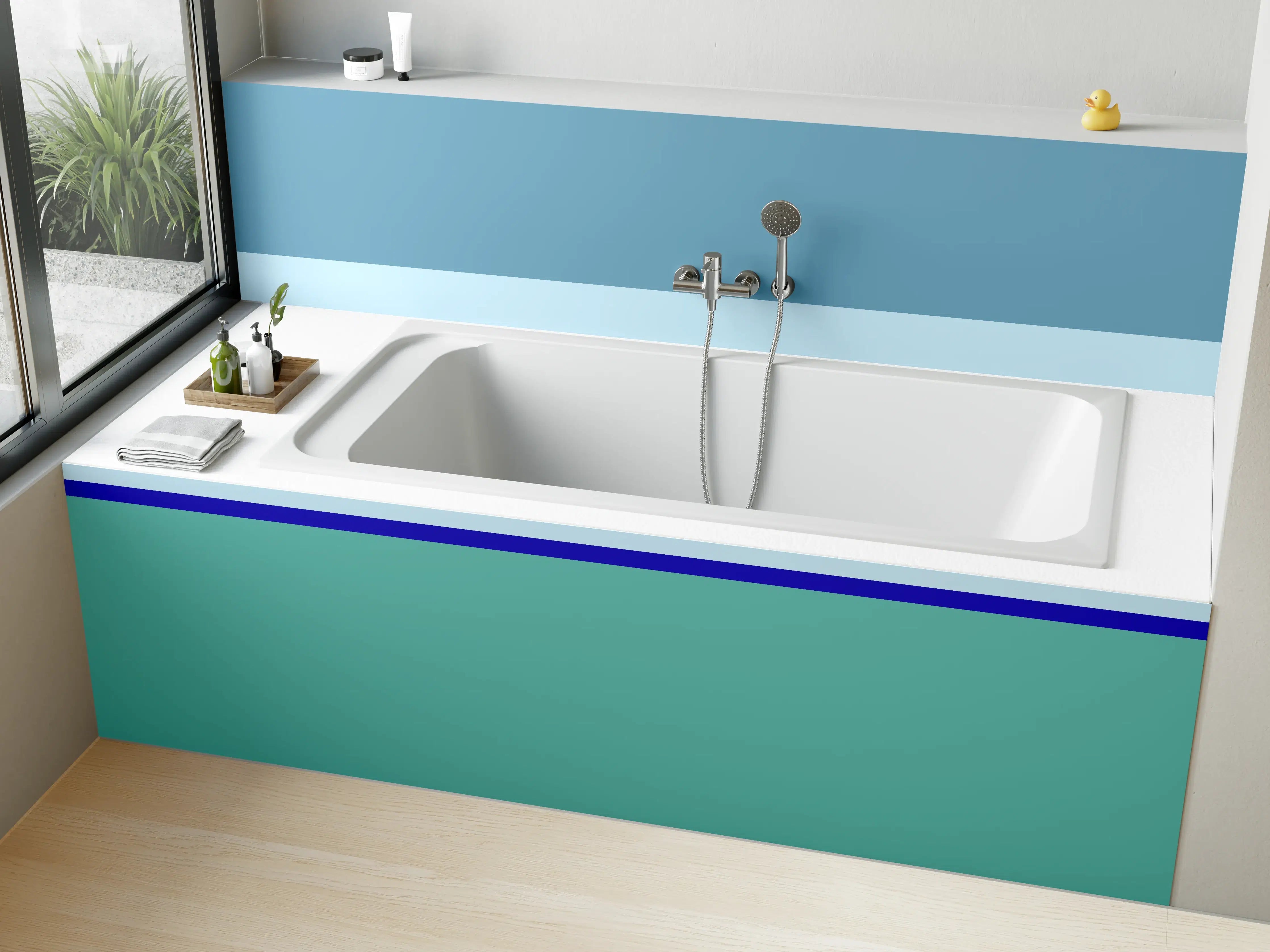 Badewannen-Rückwand - The Blues - Horizontal - Ocean