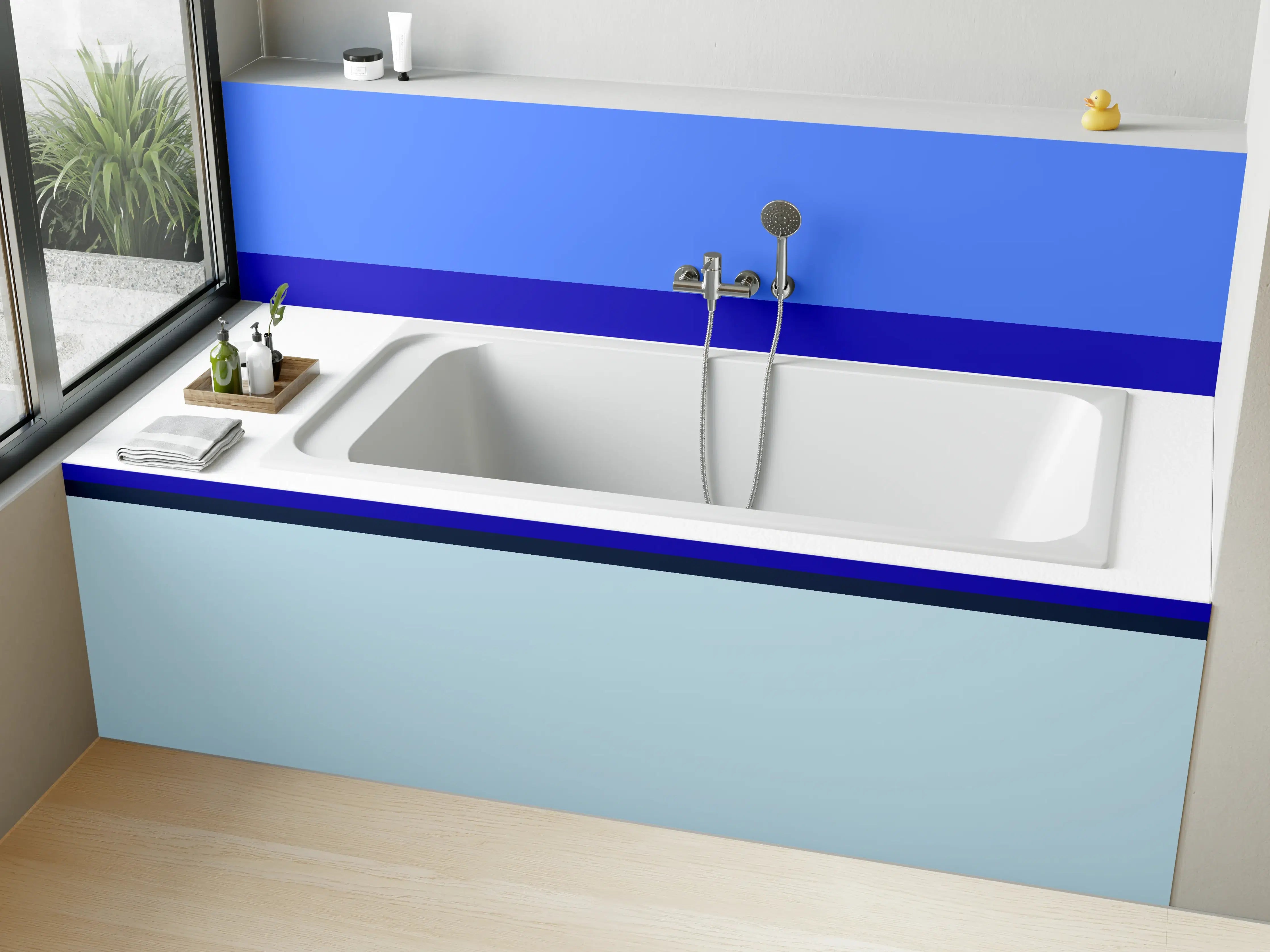 Badewannen-Rückwand - The Blues - Horizontal - Waterfall