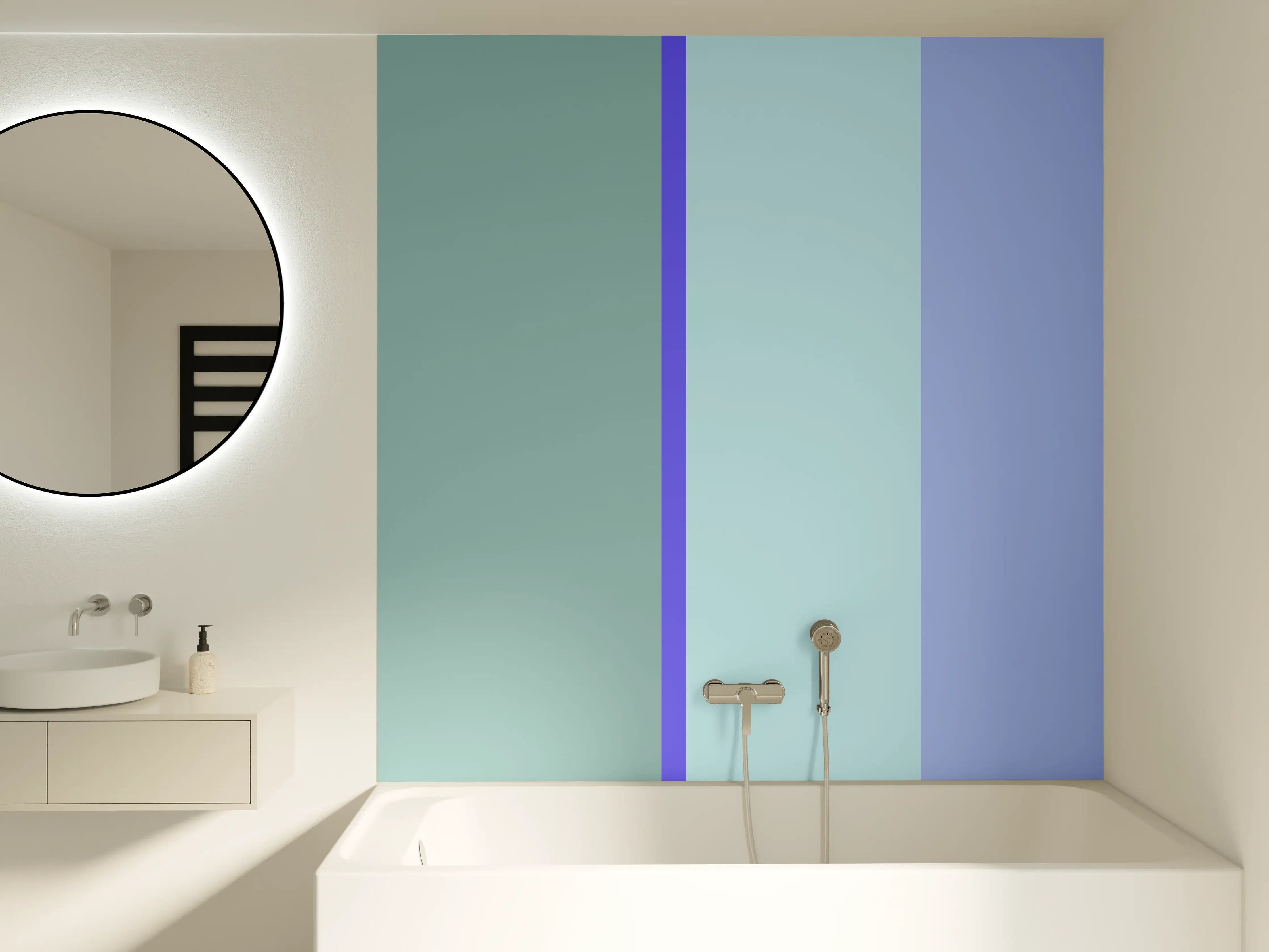 Badewannen-Rückwand - The Blues - Vertical - Lavender