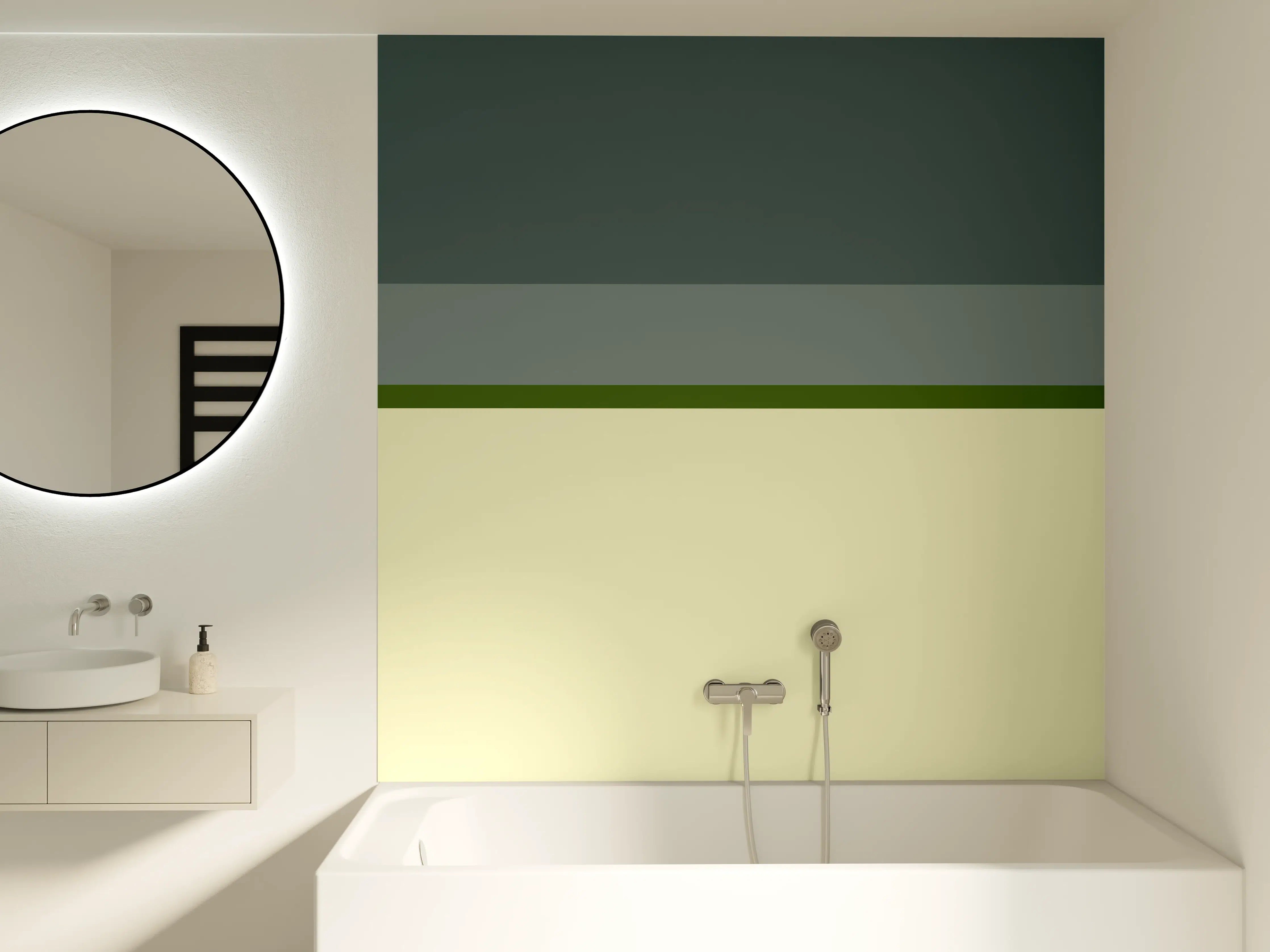 Badewannen-Rückwand - The Greens - Horizontal - Avocado