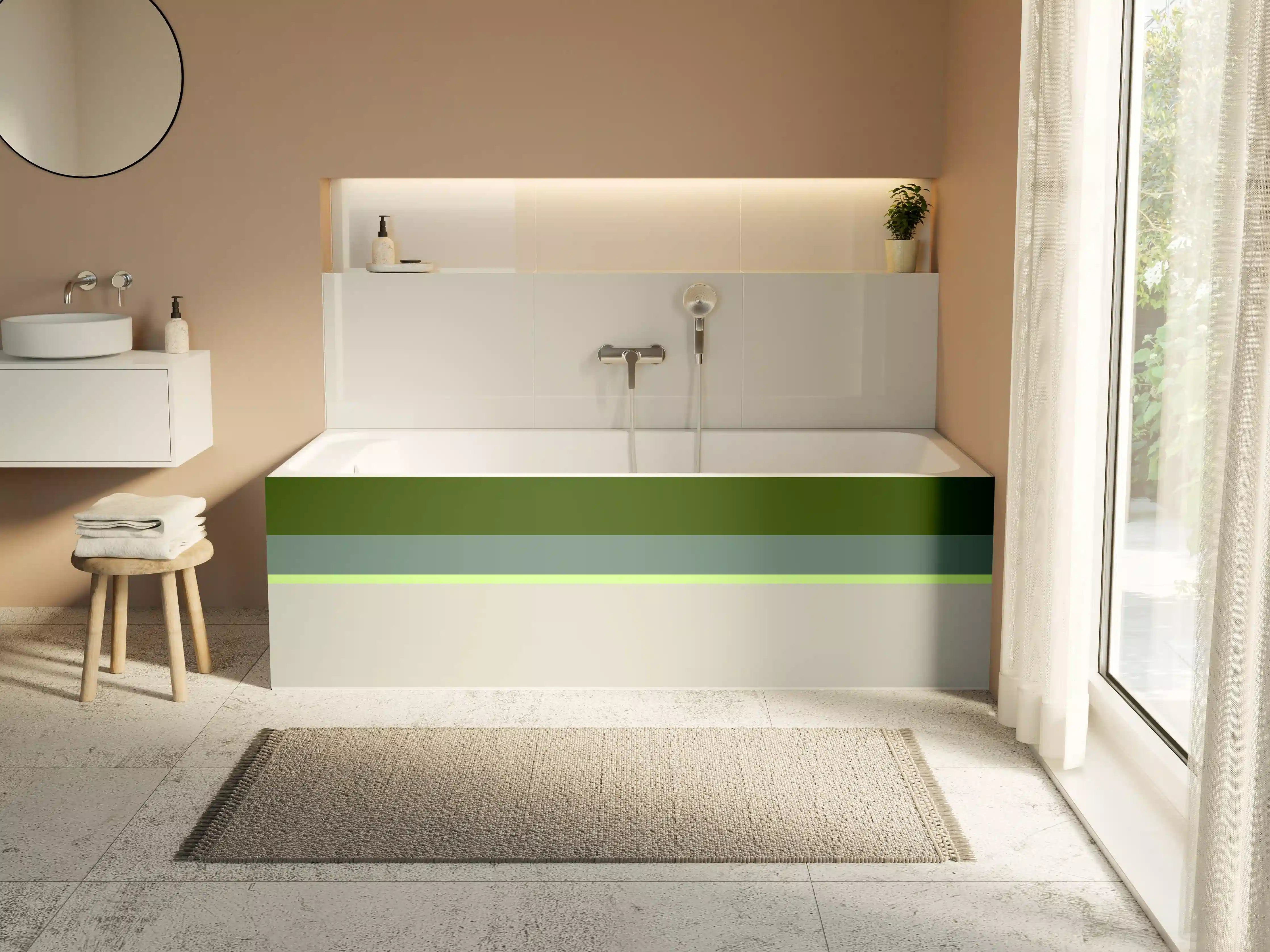 Badewannen-Rückwand - The Greens - Horizontal - Granny Smith