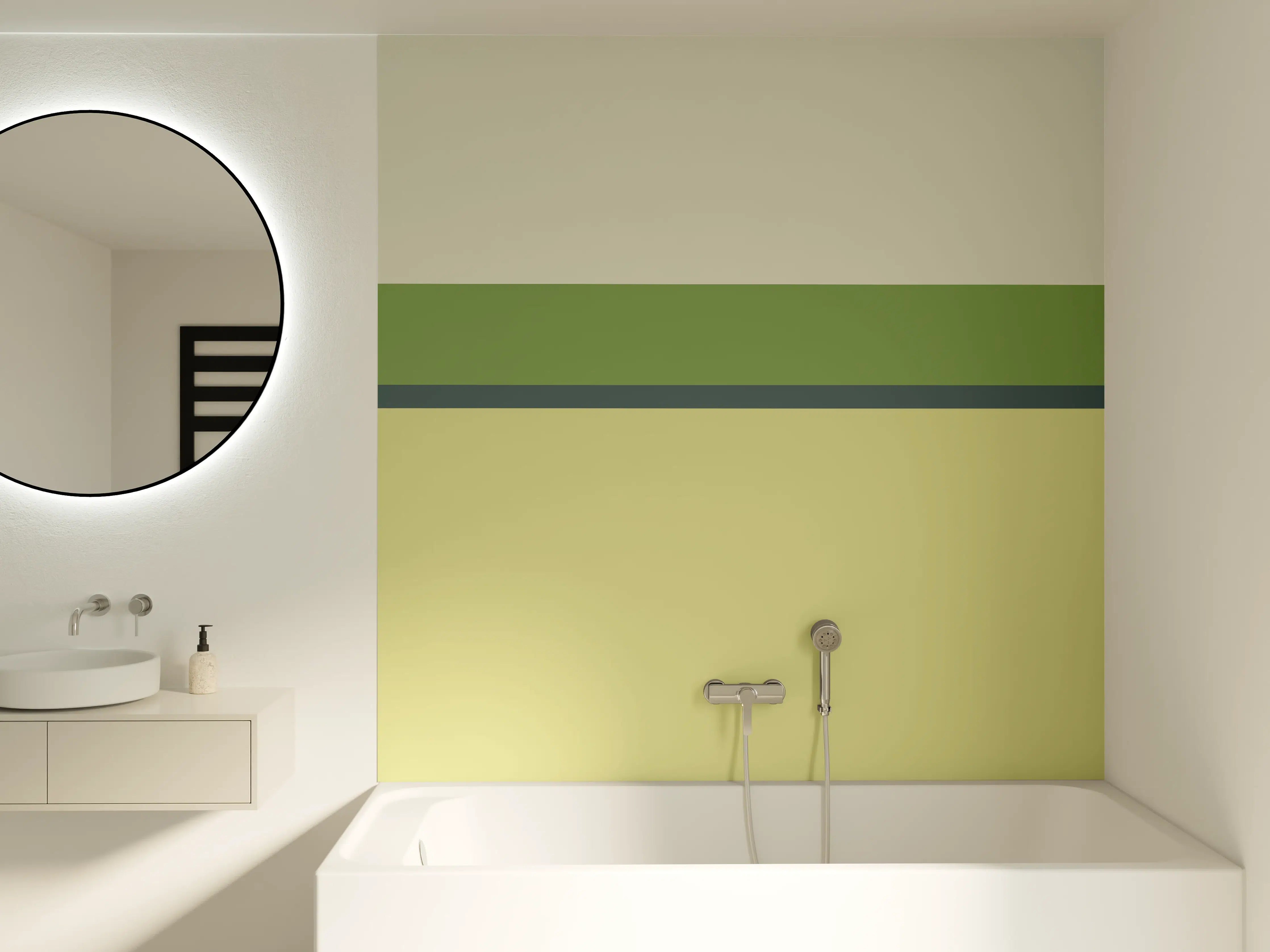 Badewannen-Rückwand - The Greens - Horizontal - Pistachio