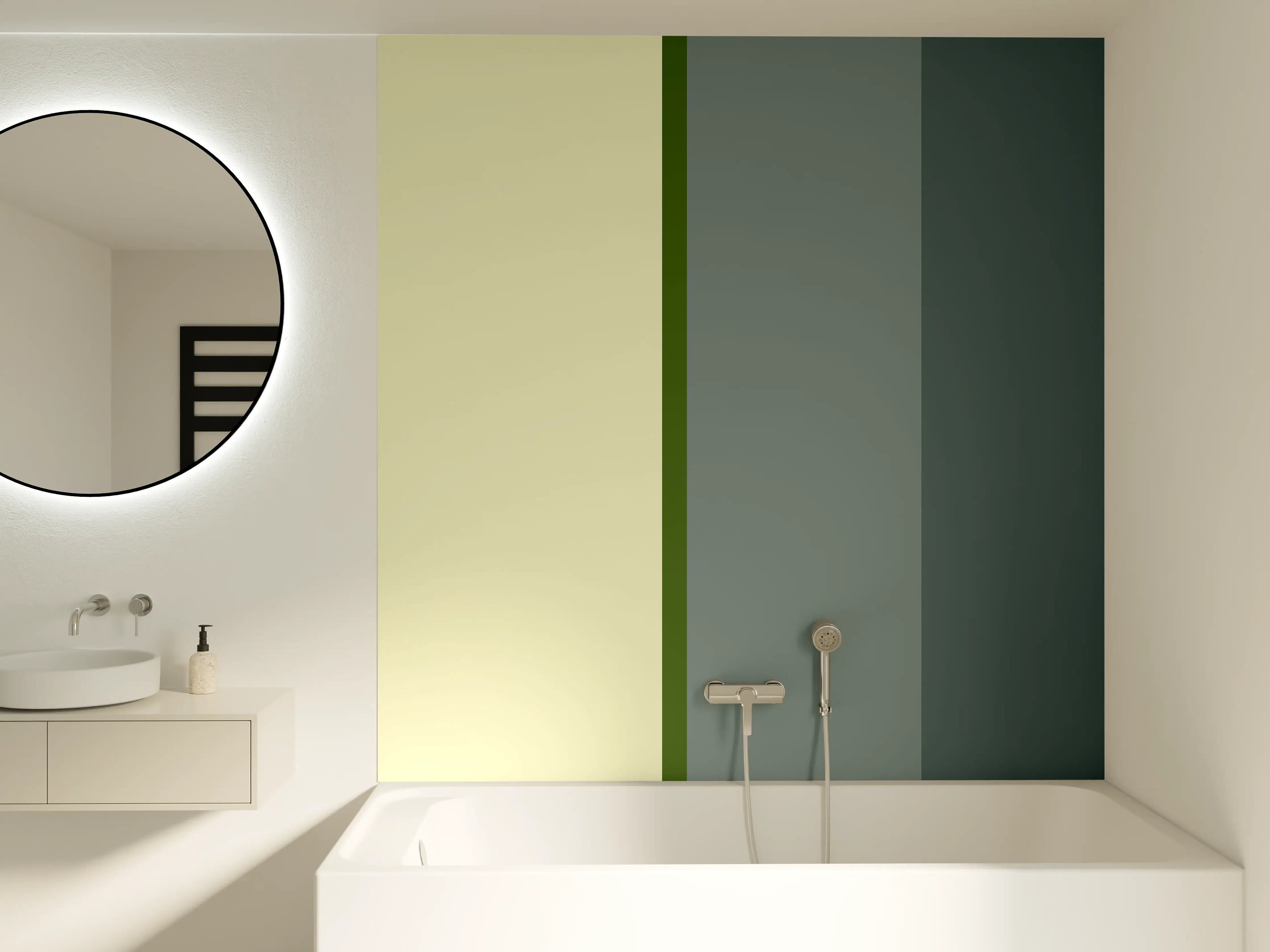 Badewannen-Rückwand - The Greens - Vertical - Avocado