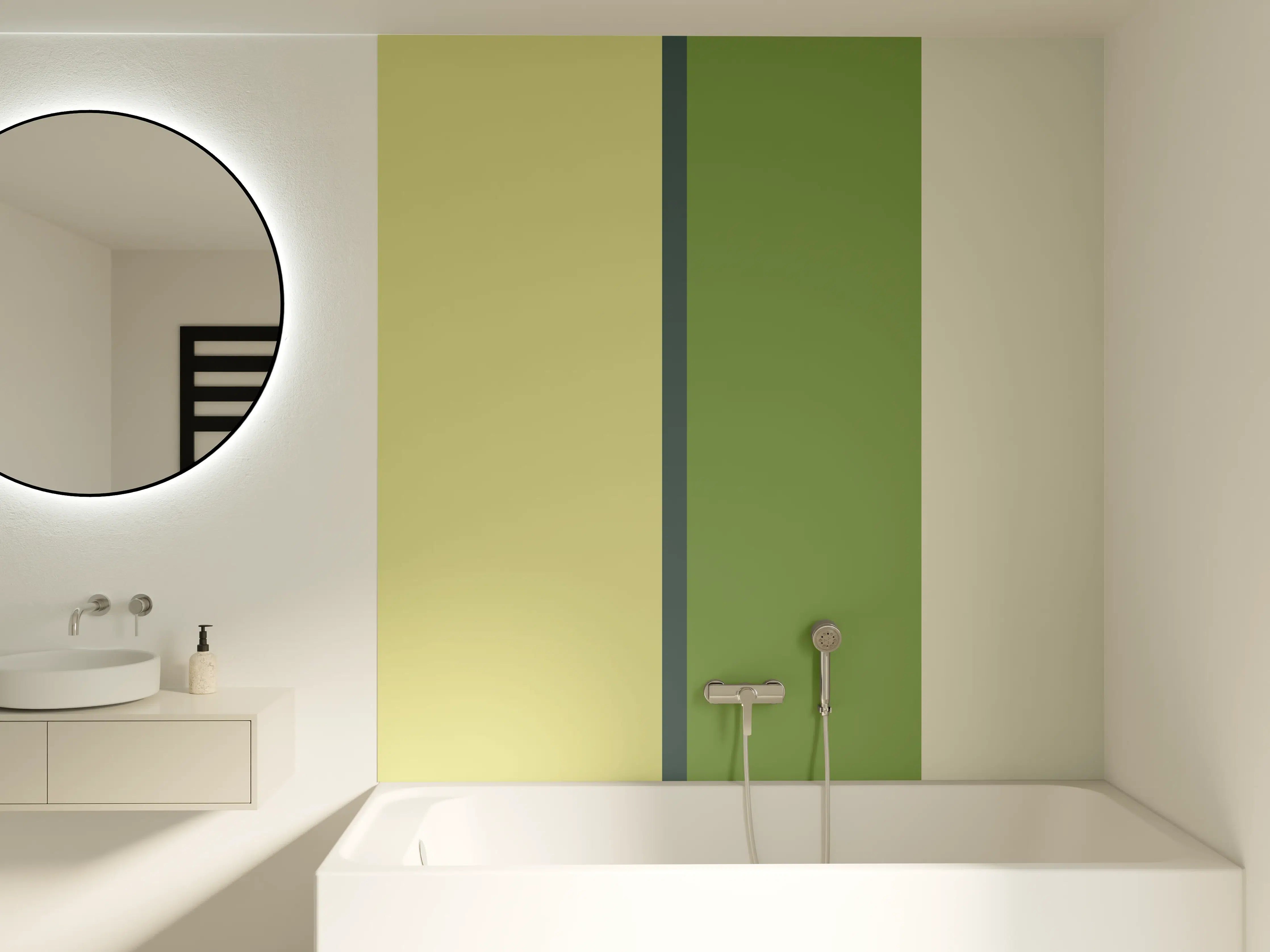 Badewannen-Rückwand - The Greens - Vertical - Pistachio