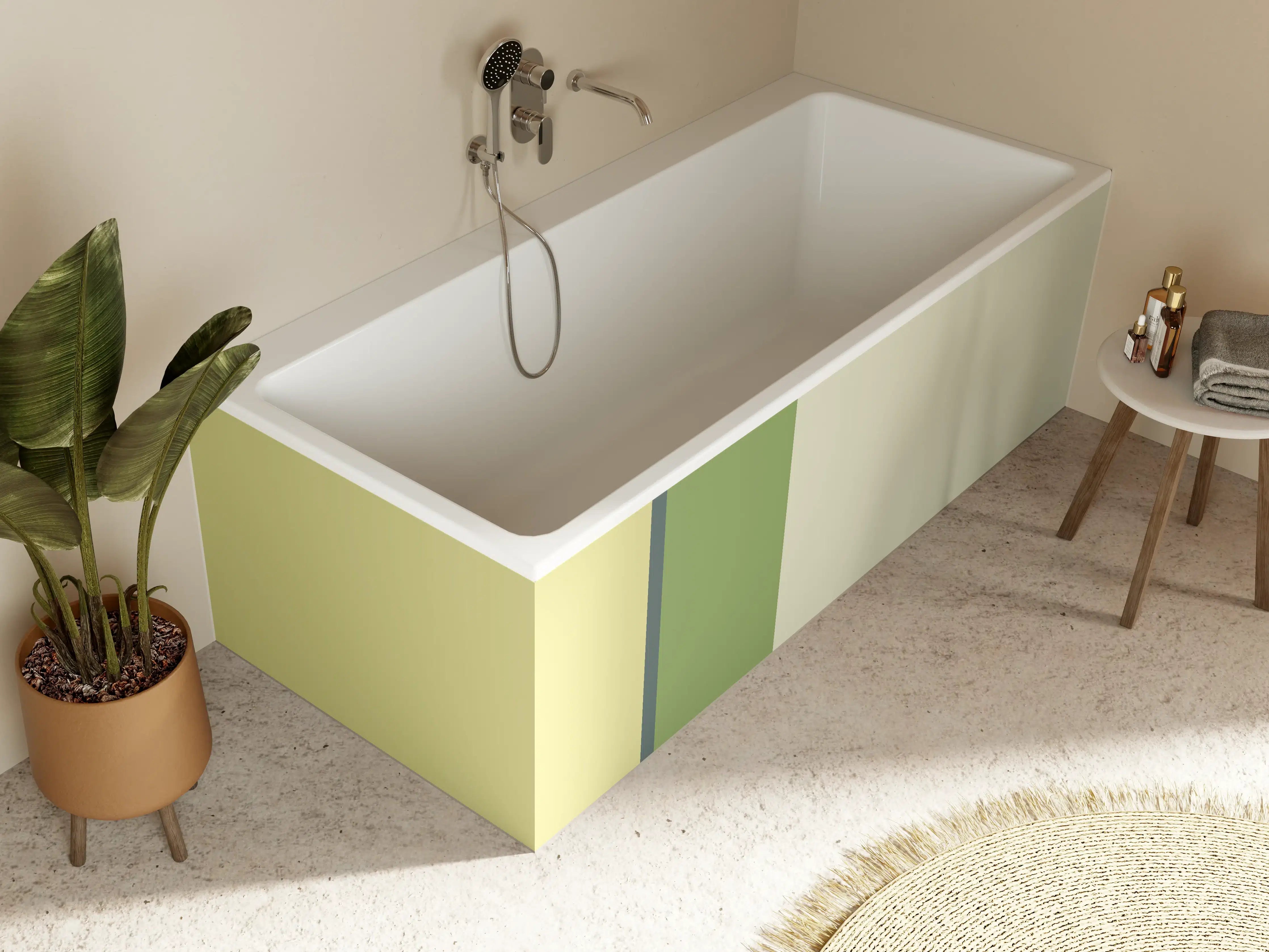 Badewannen-Rückwand - The Greens - Vertical - Pistachio
