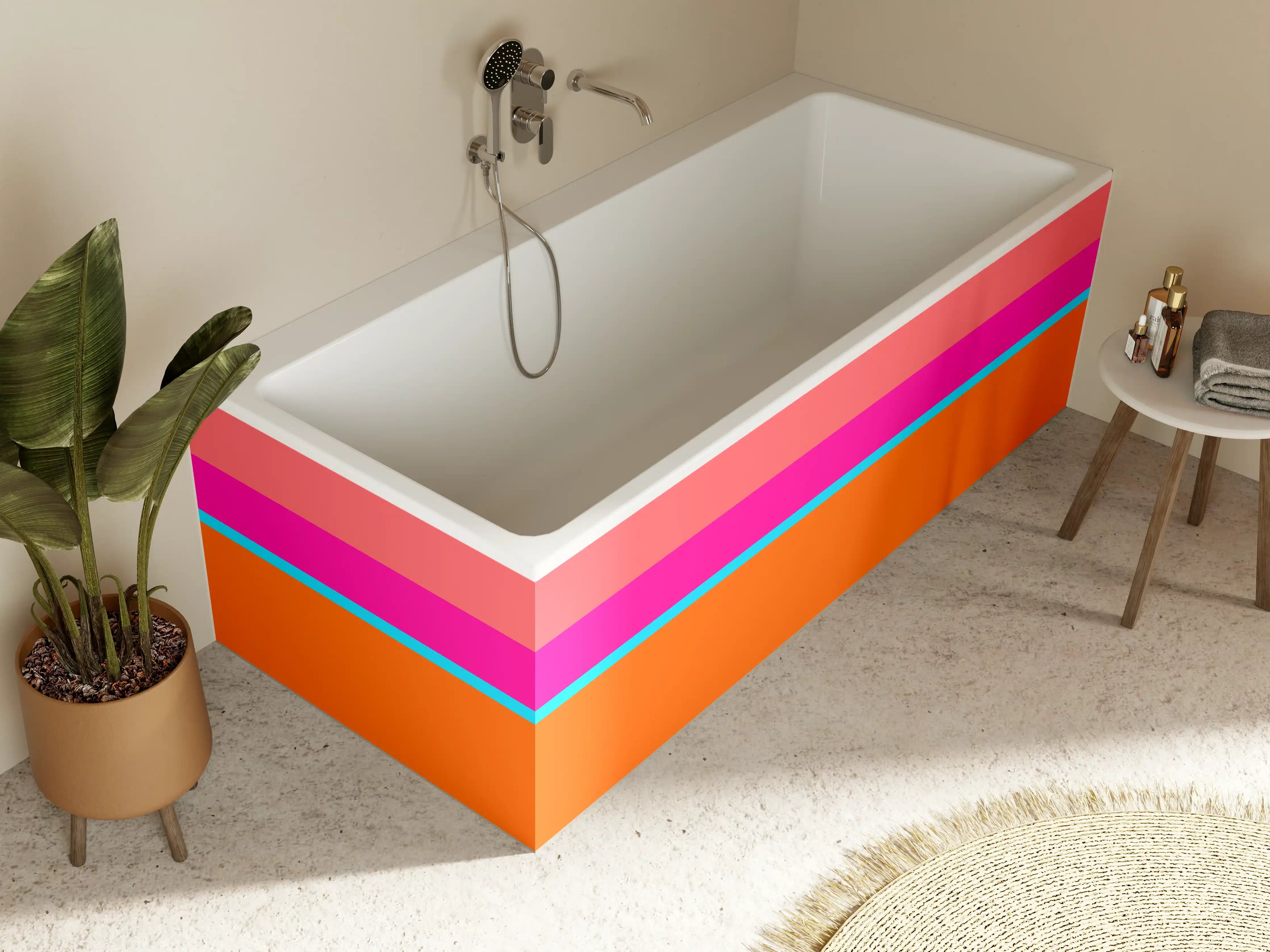 Badewannen-Rückwand - The Neons - Horizontal - Nova