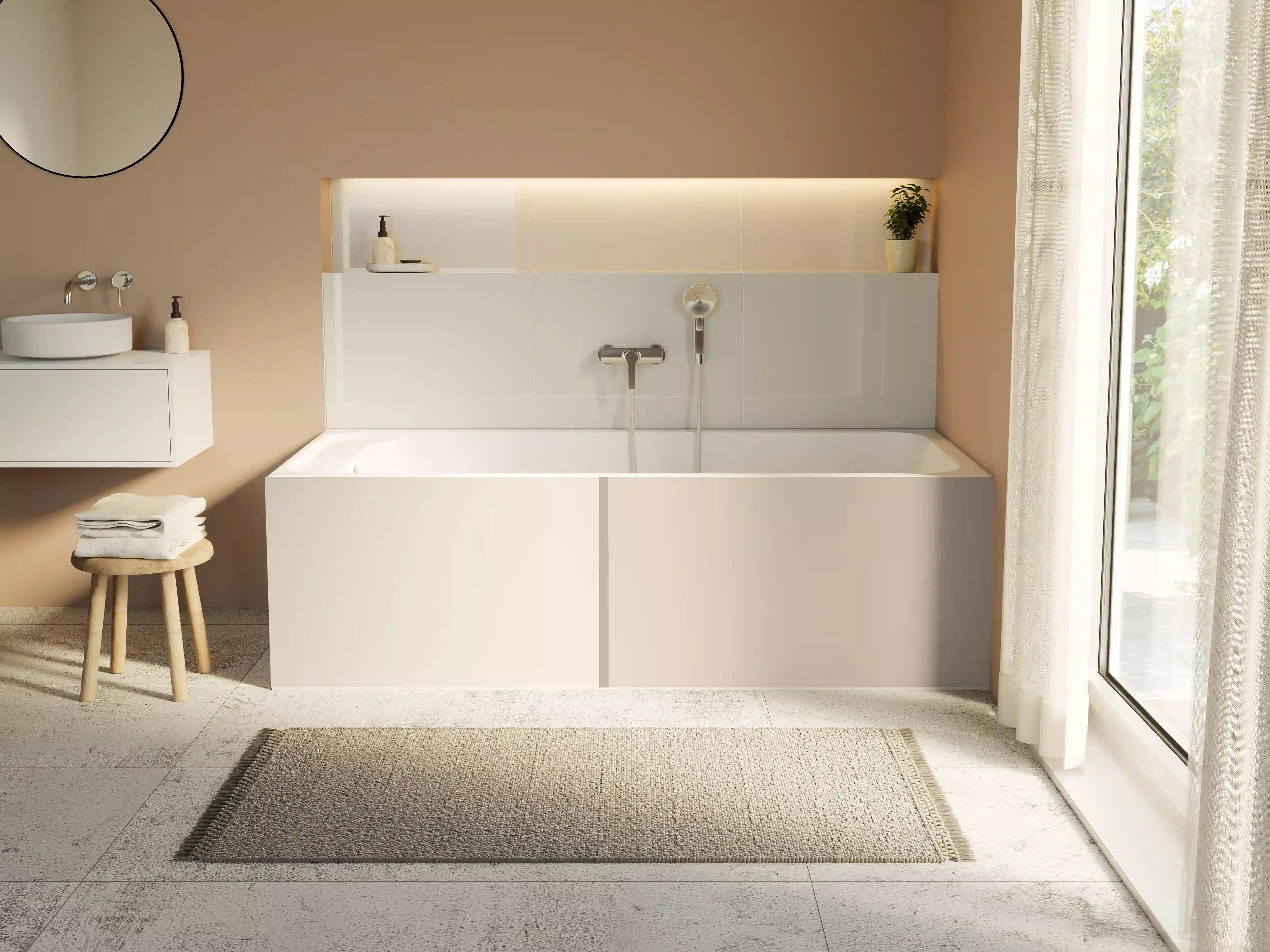 Badewannen-Rückwand - The Nudes - Easy Vertikal - Caramel
