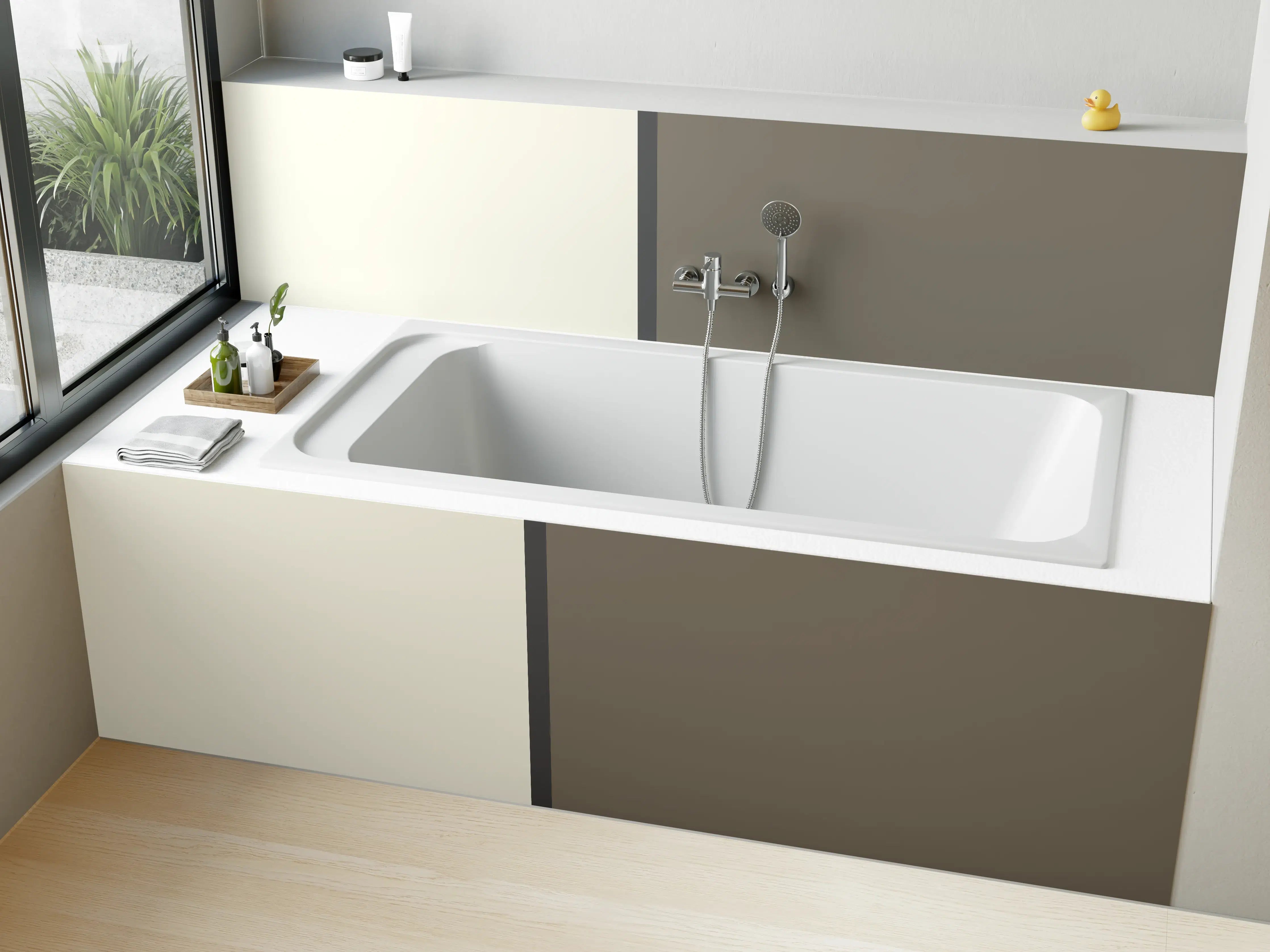 Badewannen-Rückwand - The Nudes - Easy Vertikal - Toffee