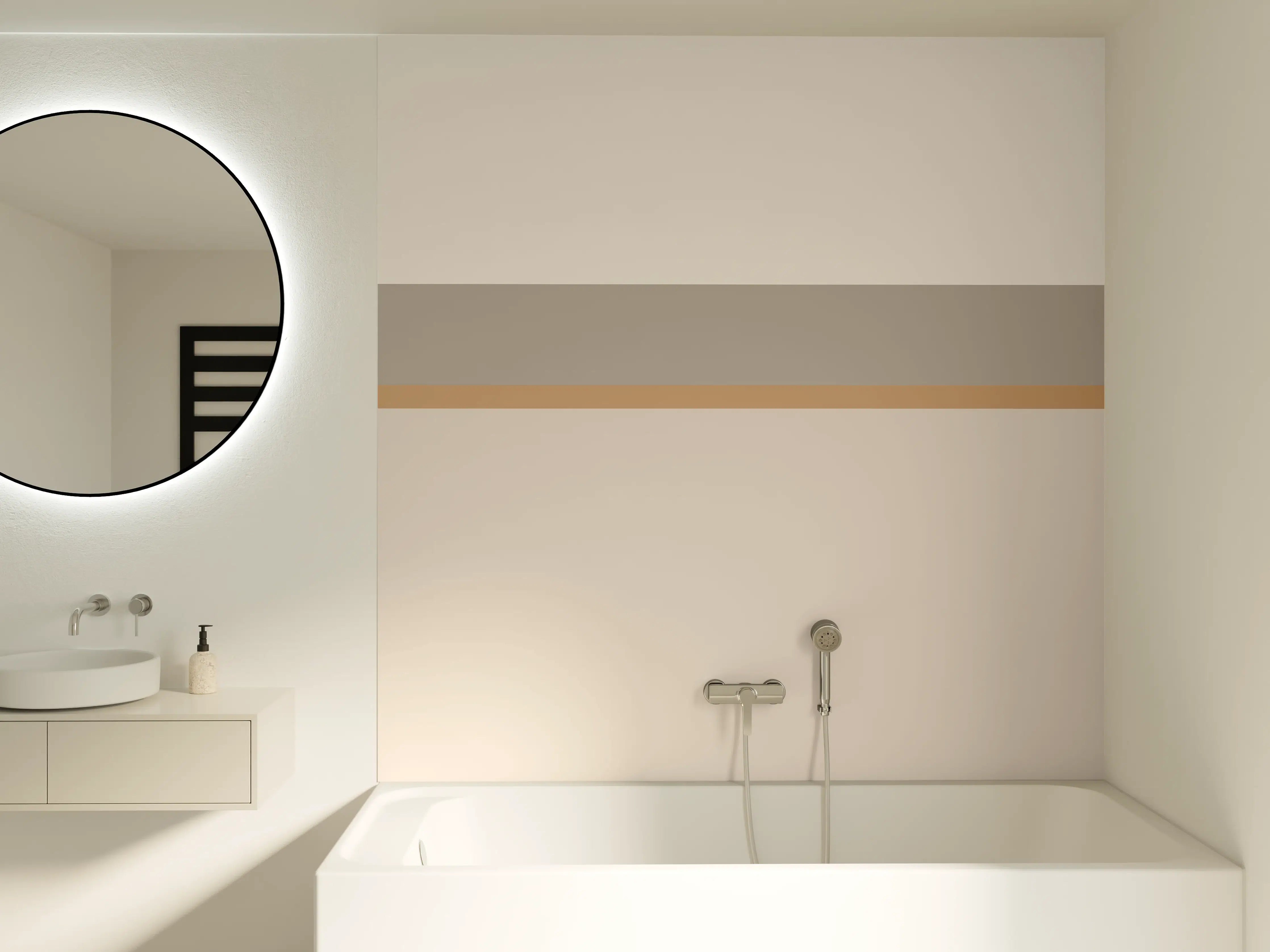 Badewannen-Rückwand - The Nudes - Horizontal - Caramel