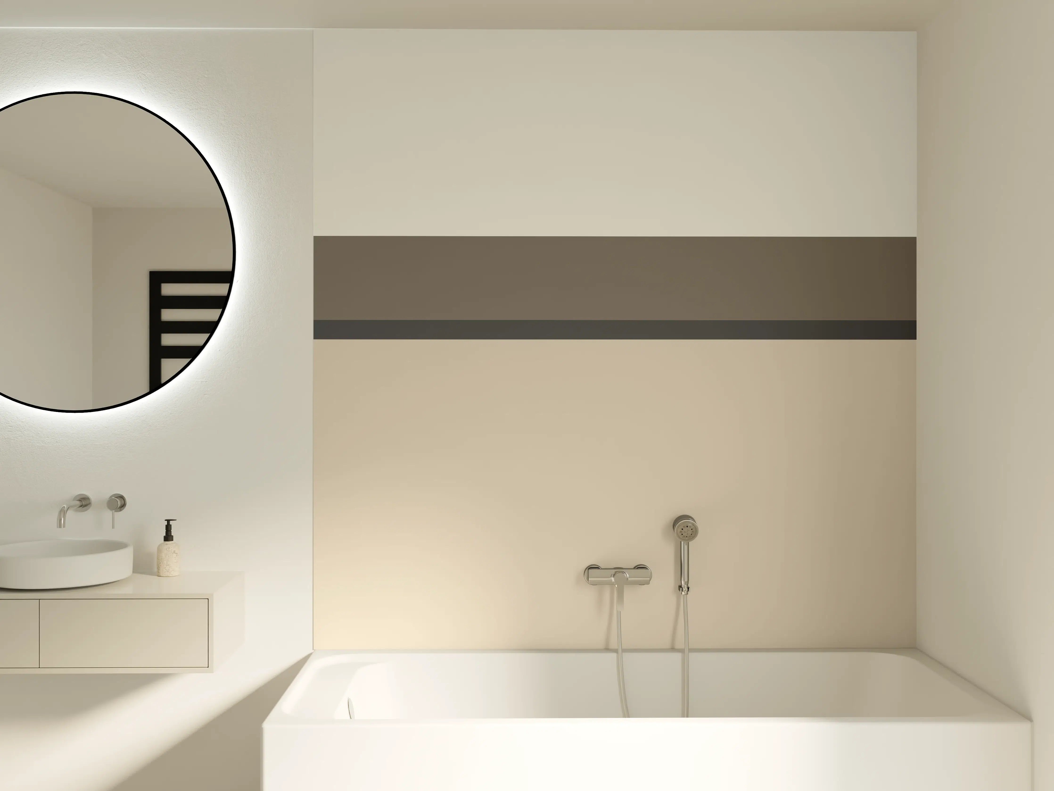 Badewannen-Rückwand - The Nudes - Horizontal - Toffee