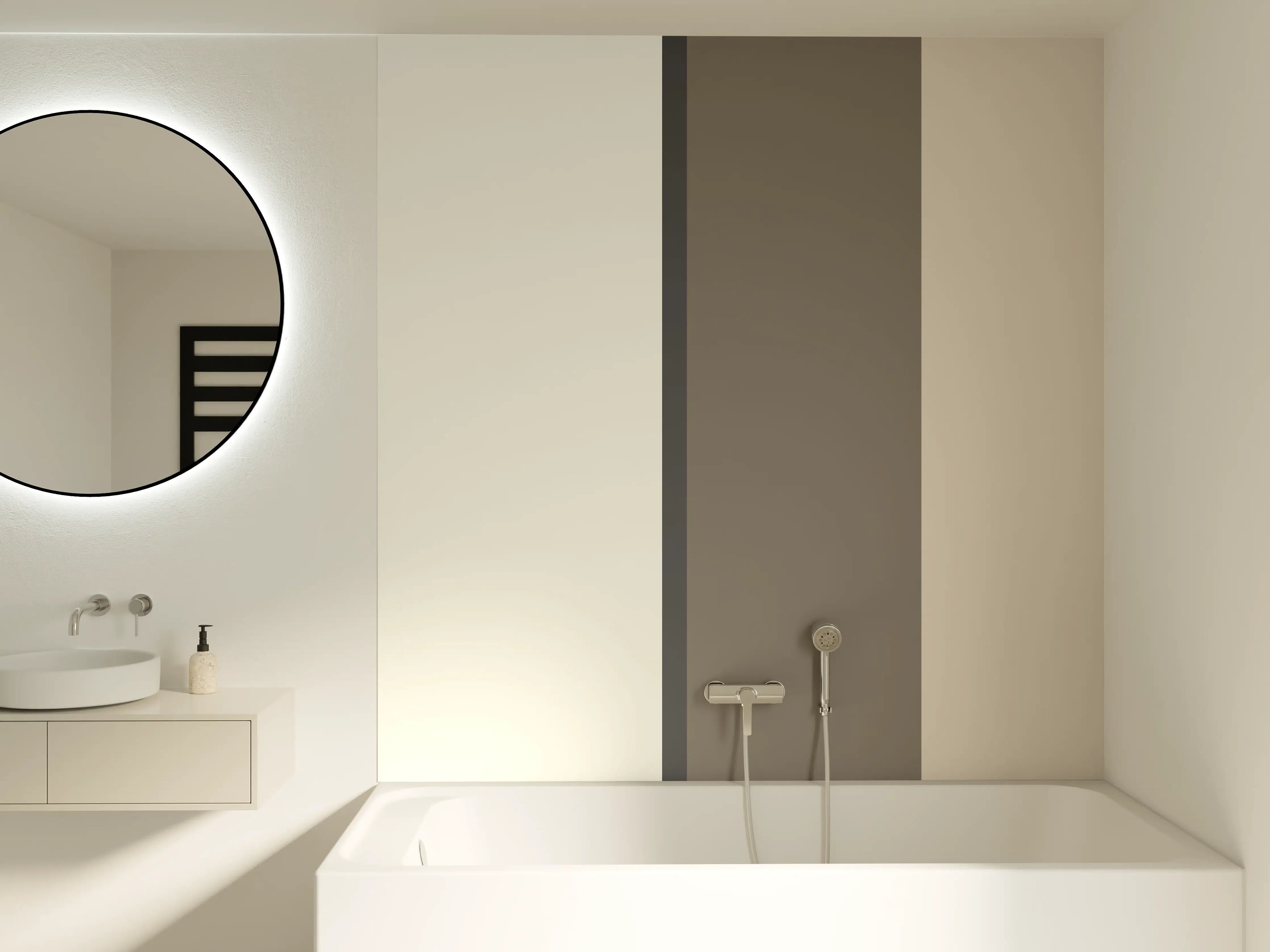 Badewannen-Rückwand - The Nudes - Vertikal - Toffee