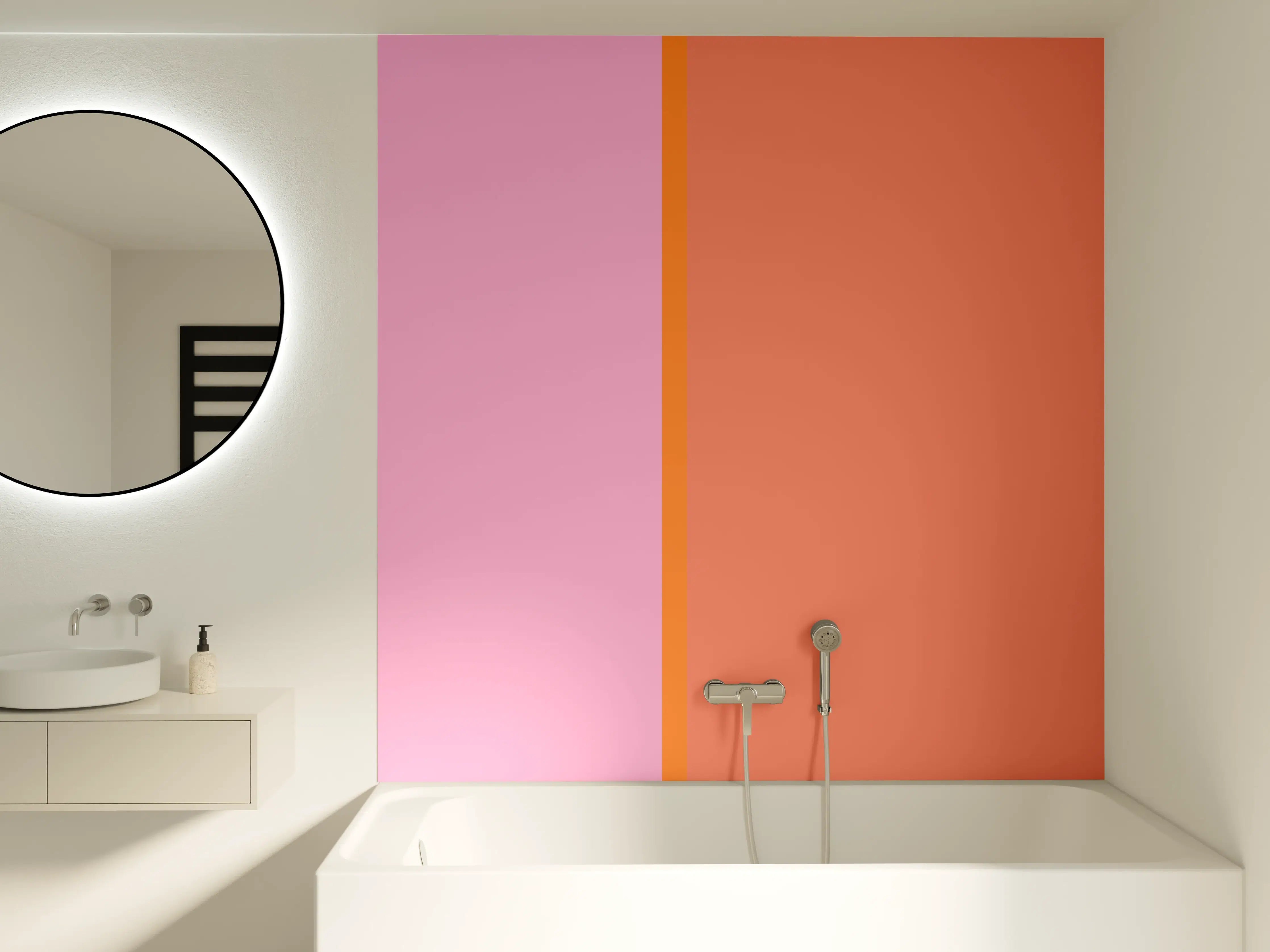 Badewannen-Rückwand - The Oranges - Easy Vertical - Coral