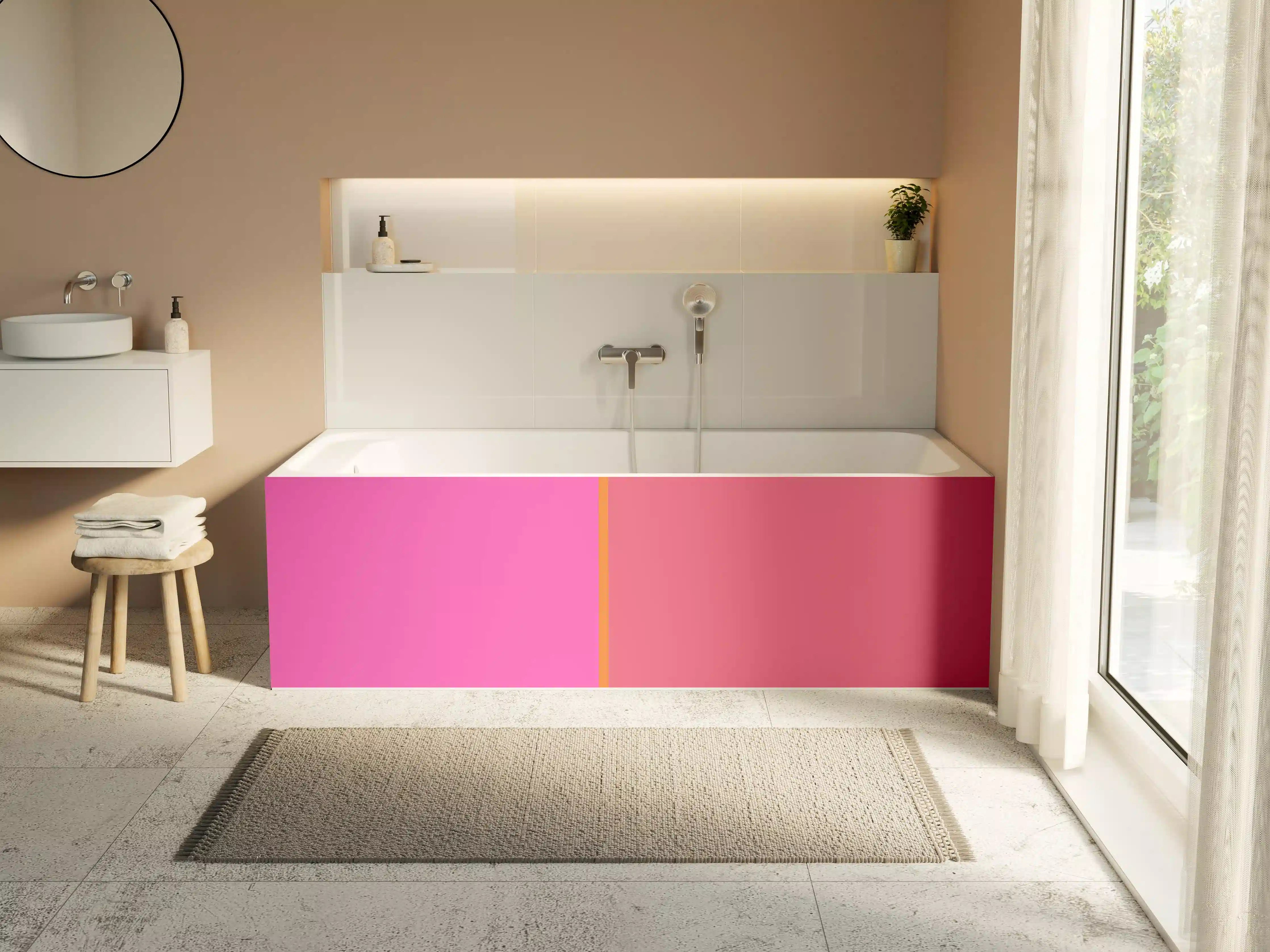 Badewannen-Rückwand - The Oranges - Easy Vertical - Fuchsia