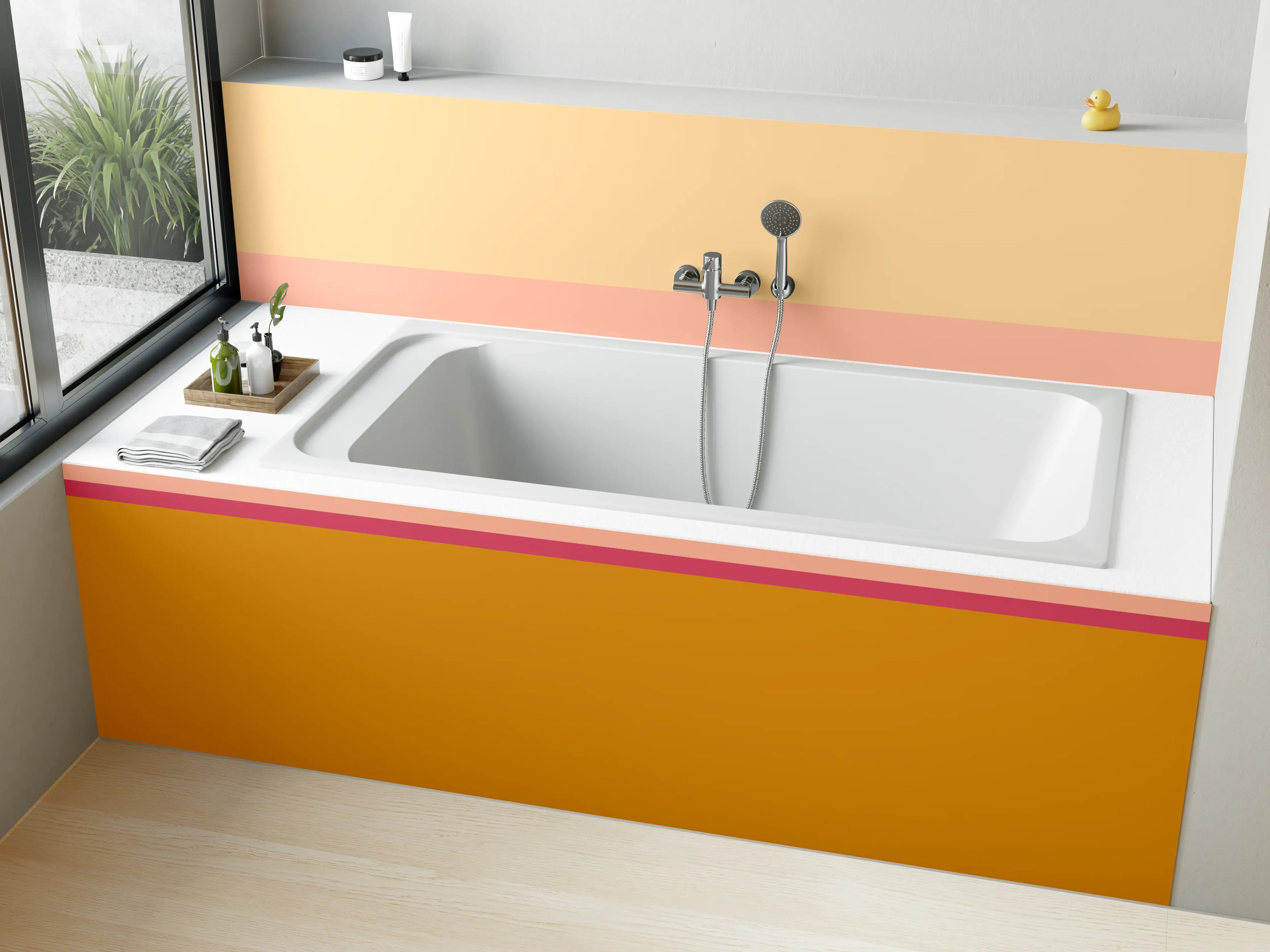 Badewannen-Rückwand - The Oranges - Horizontal - Cotton Candy