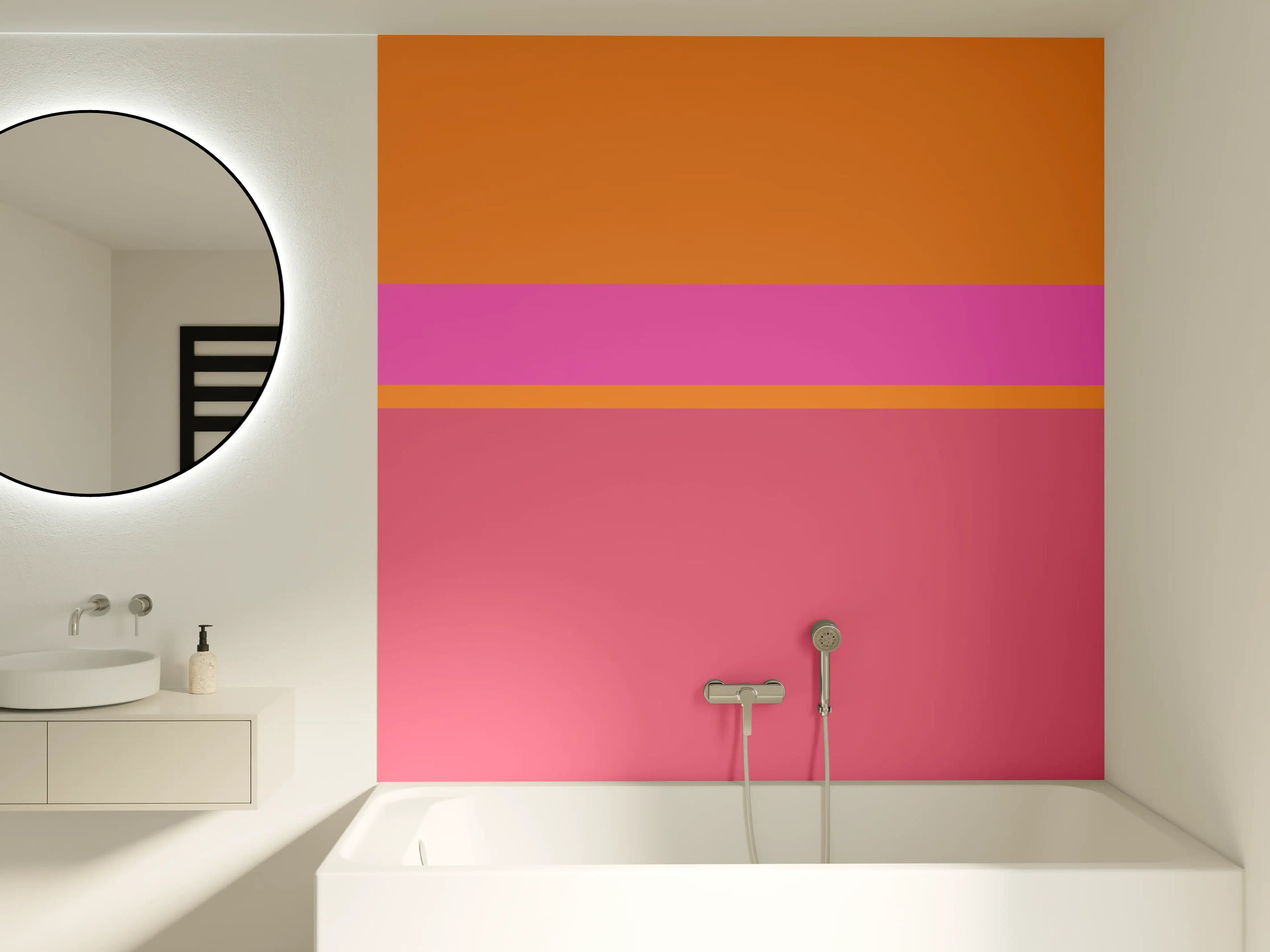 Badewannen-Rückwand - The Oranges - Horizontal - Fuchsia