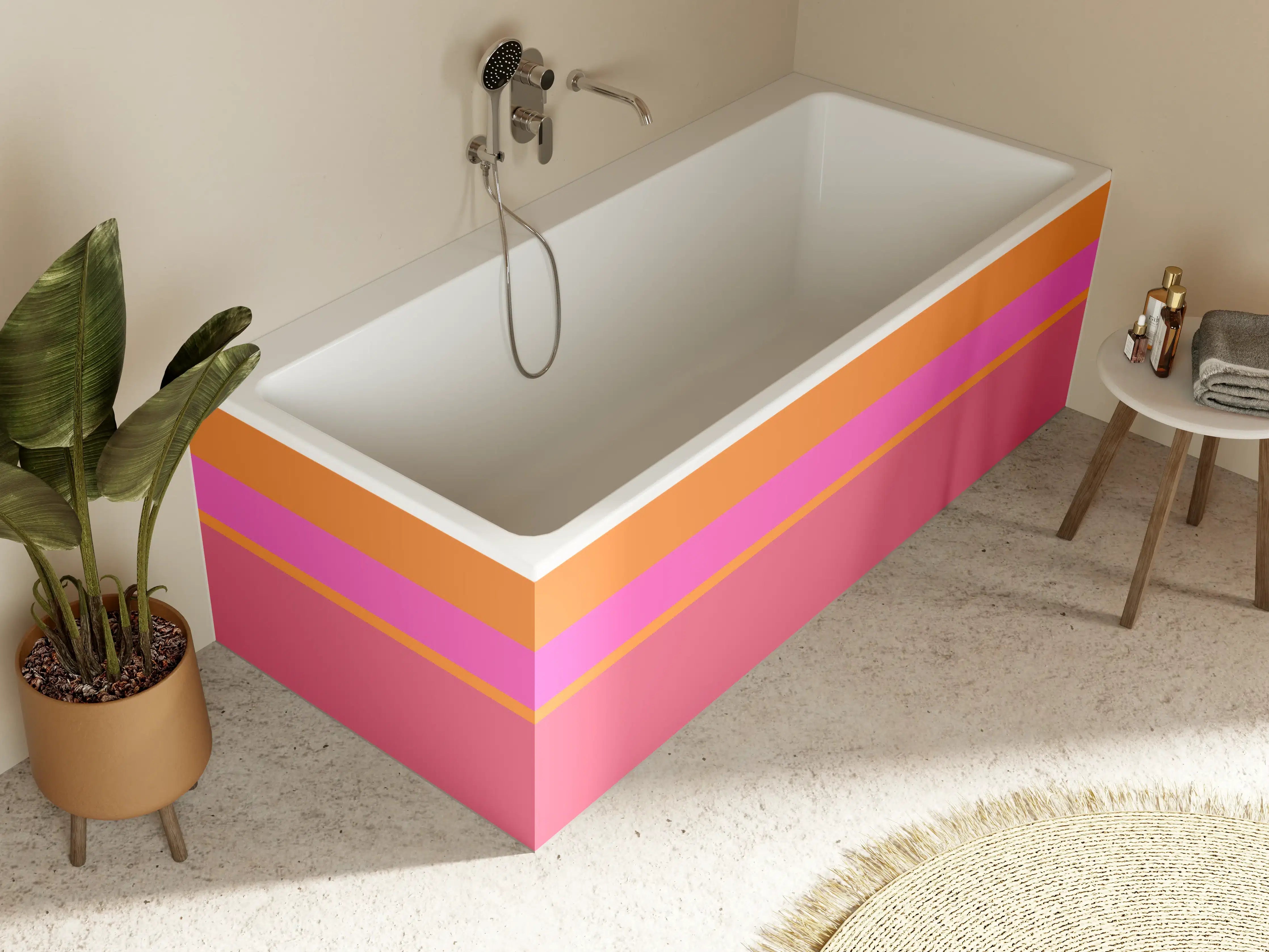 Badewannen-Rückwand - The Oranges - Horizontal - Fuchsia