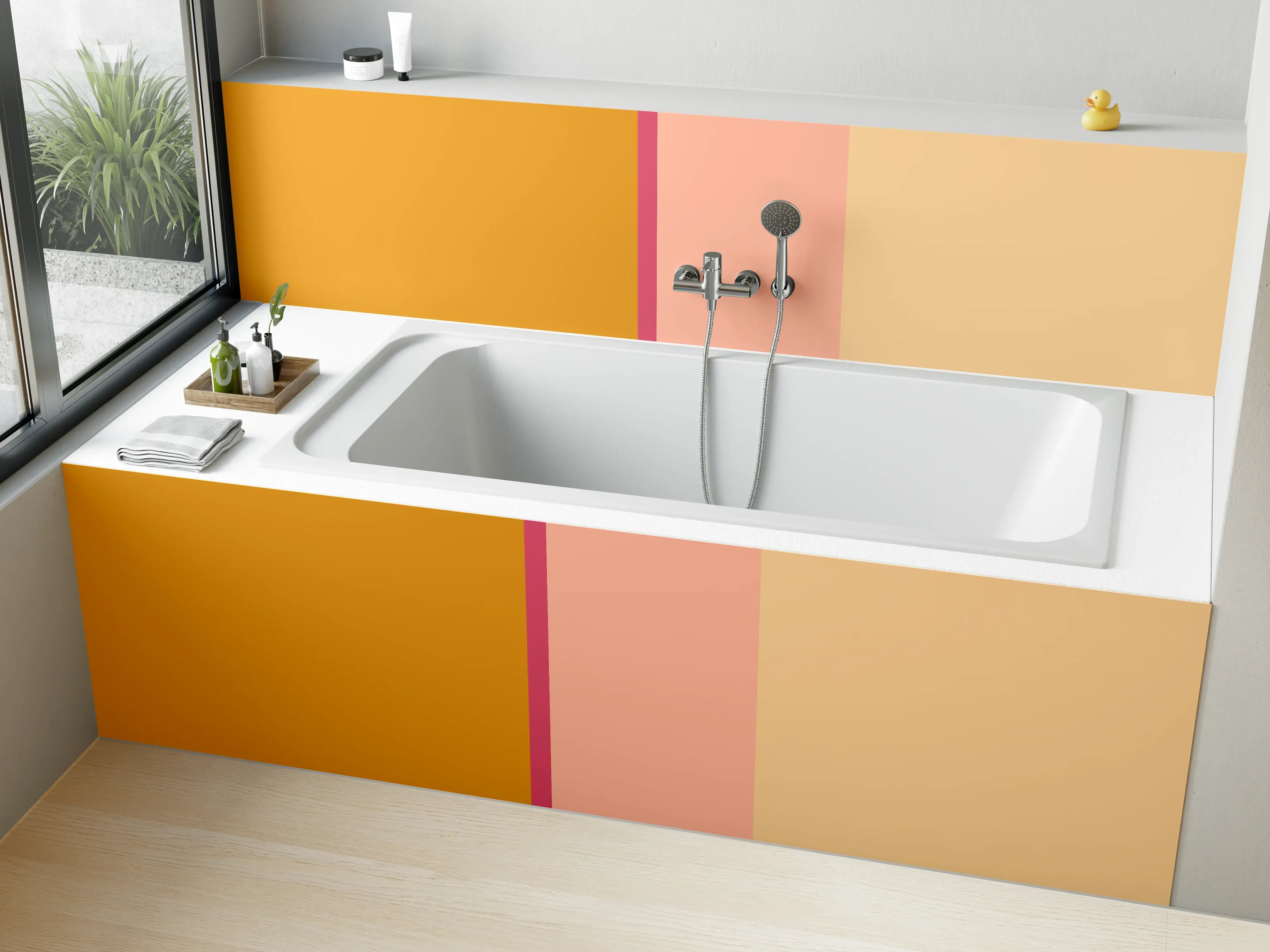 Badewannen-Rückwand - The Oranges - Vertical - Cotton Candy