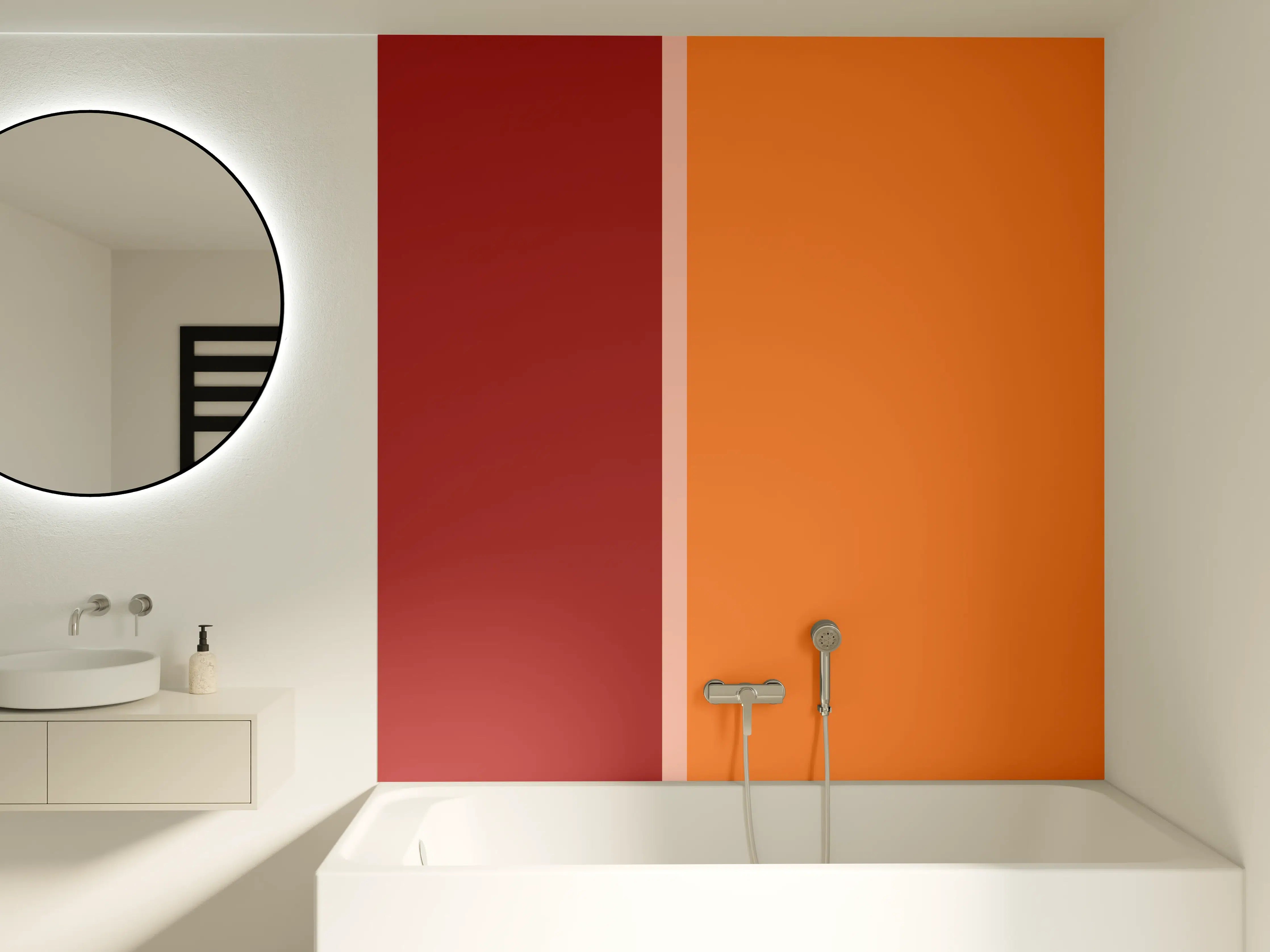 Badewannen-Rückwand - The Reds - Easy Vertical - Sangria