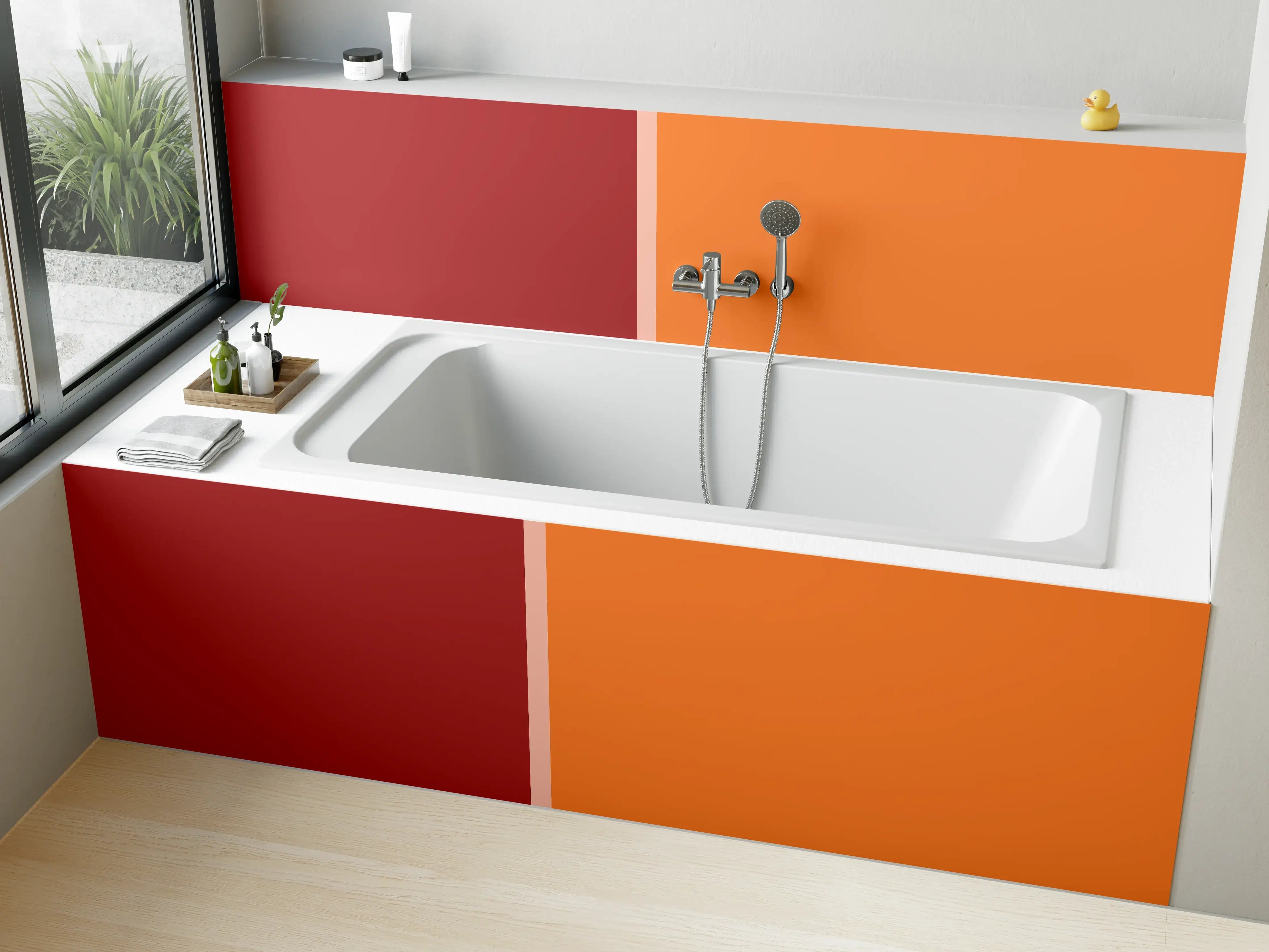 Badewannen-Rückwand - The Reds - Easy Vertical - Sangria