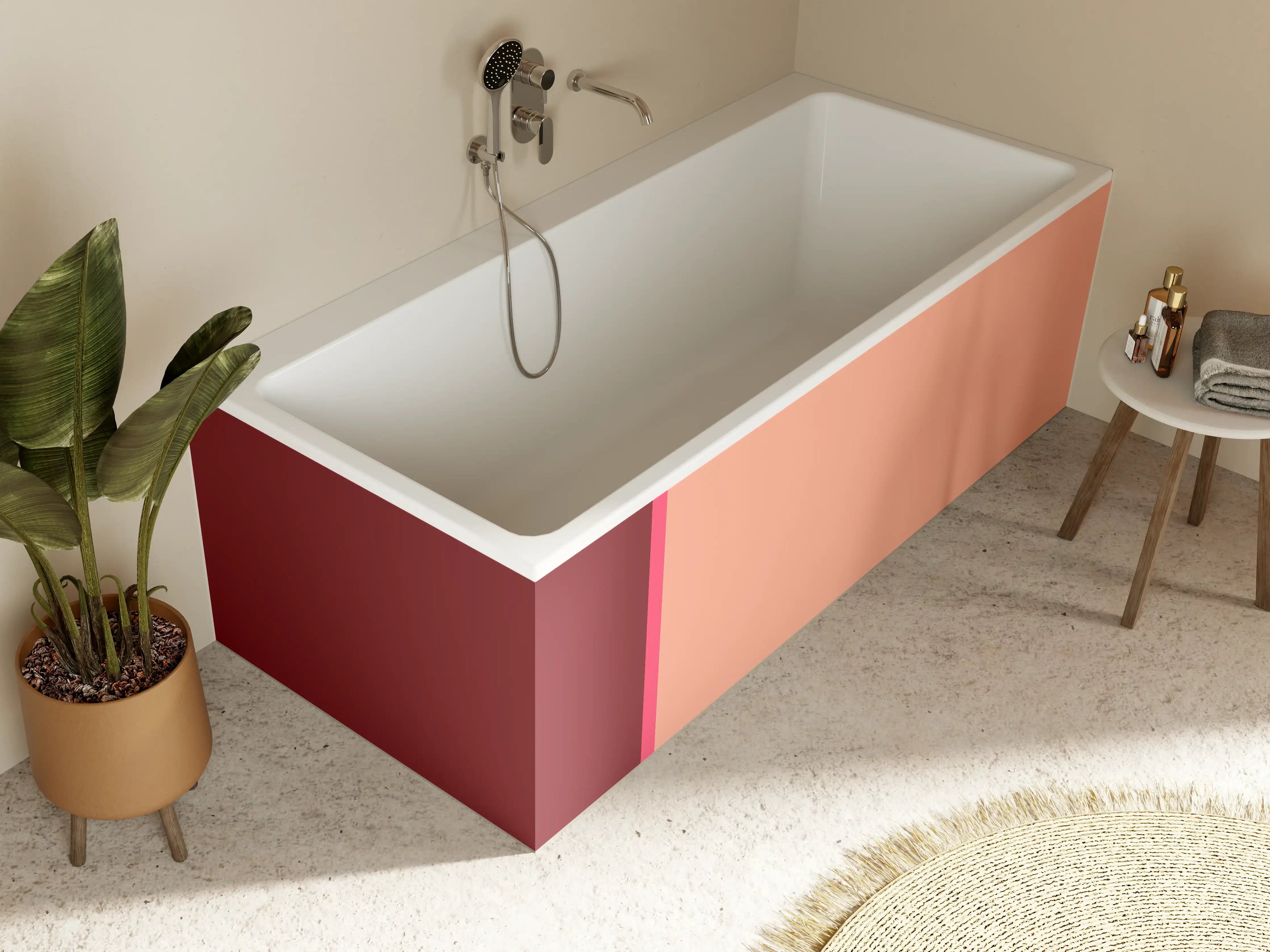 Badewannen-Rückwand - The Reds - Easy Vertikal - Cherry