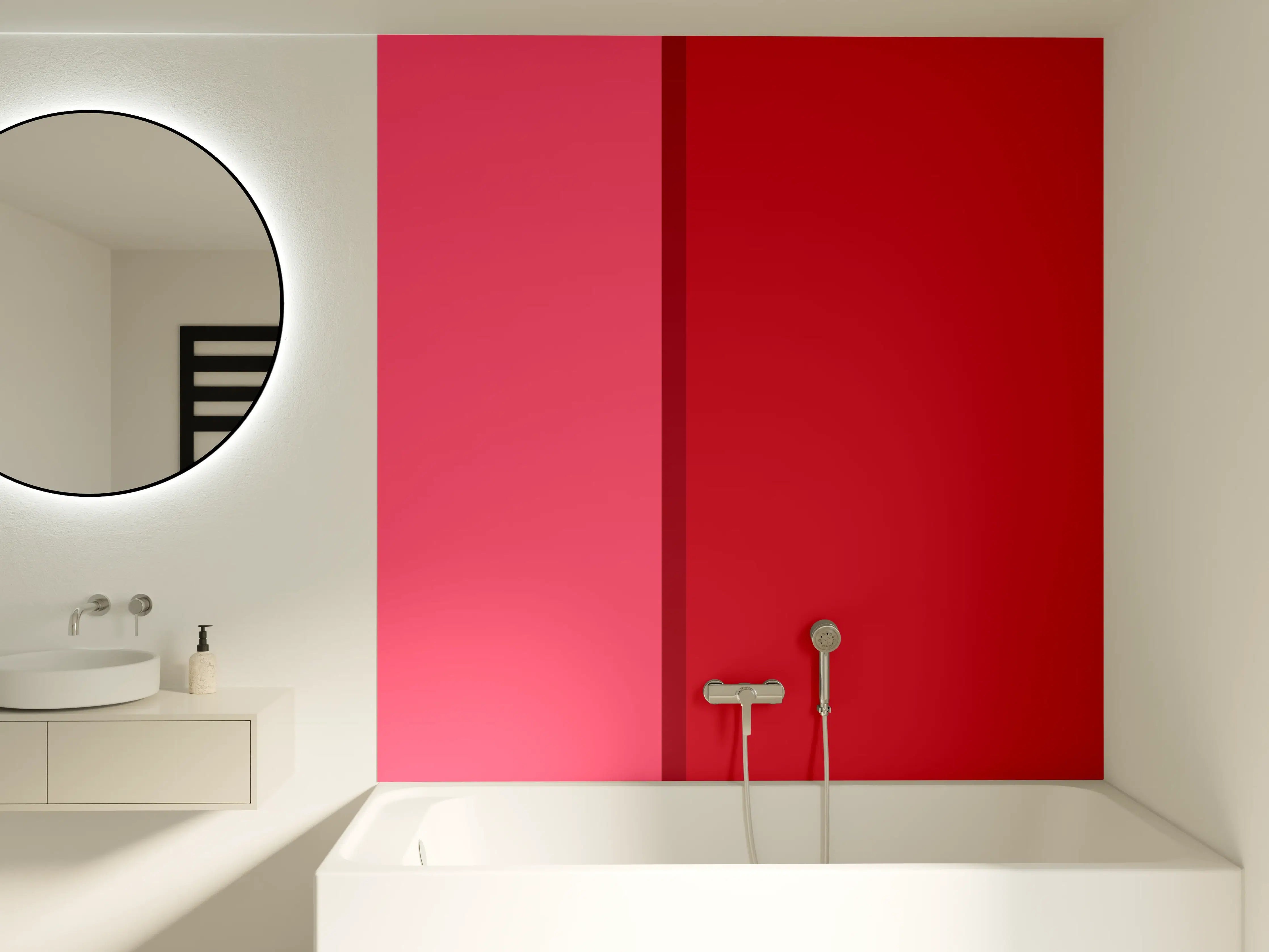 Badewannen-Rückwand - The Reds - Easy Vertikal - Pommagranate