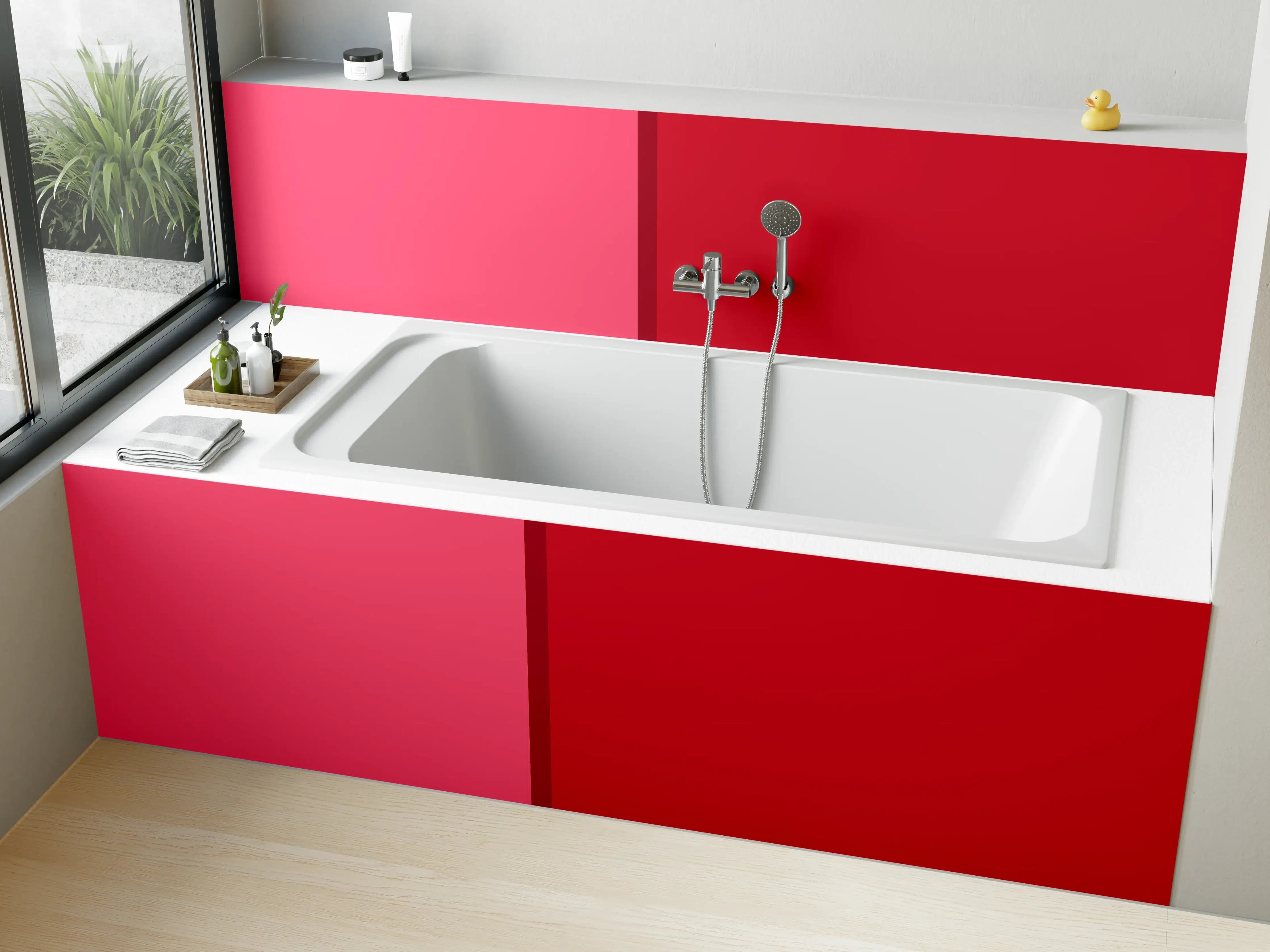Badewannen-Rückwand - The Reds - Easy Vertikal - Pommagranate