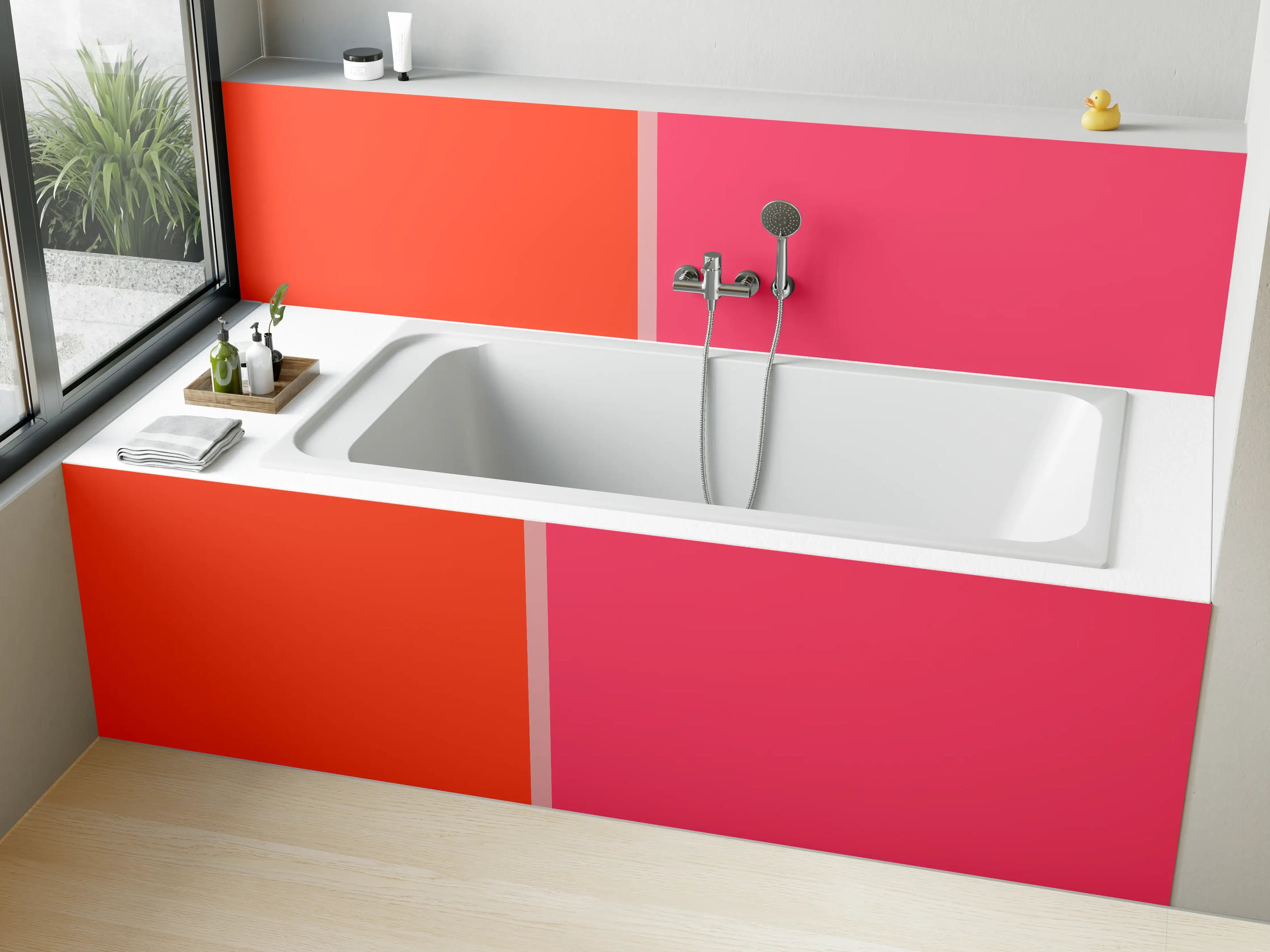 Badewannen-Rückwand - The Reds - Easy Vertikal - Strawberry