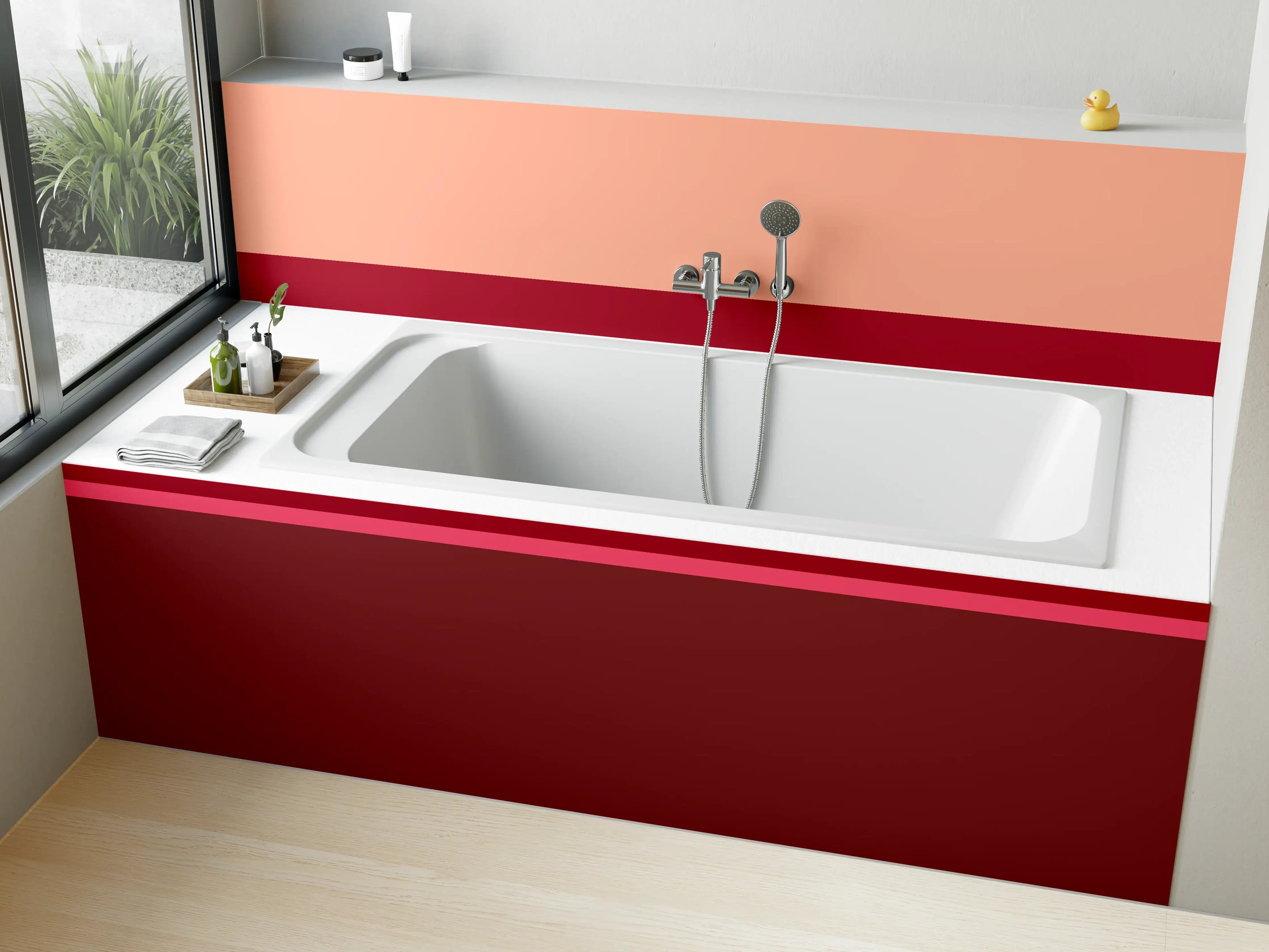 Badewannen-Rückwand - The Reds - Horizontal - Cherry