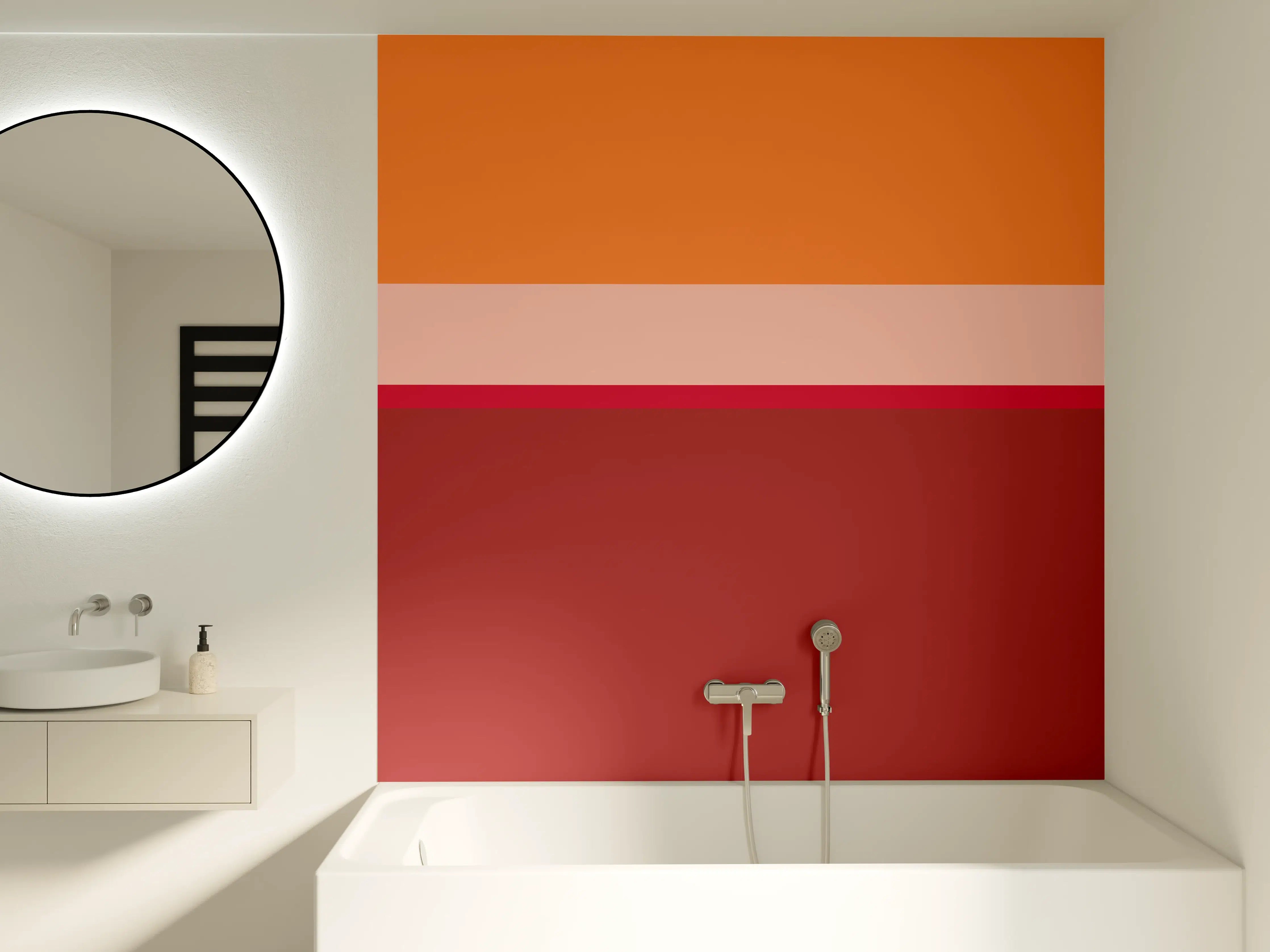 Badewannen-Rückwand - The Reds - Horizontal - Sangria