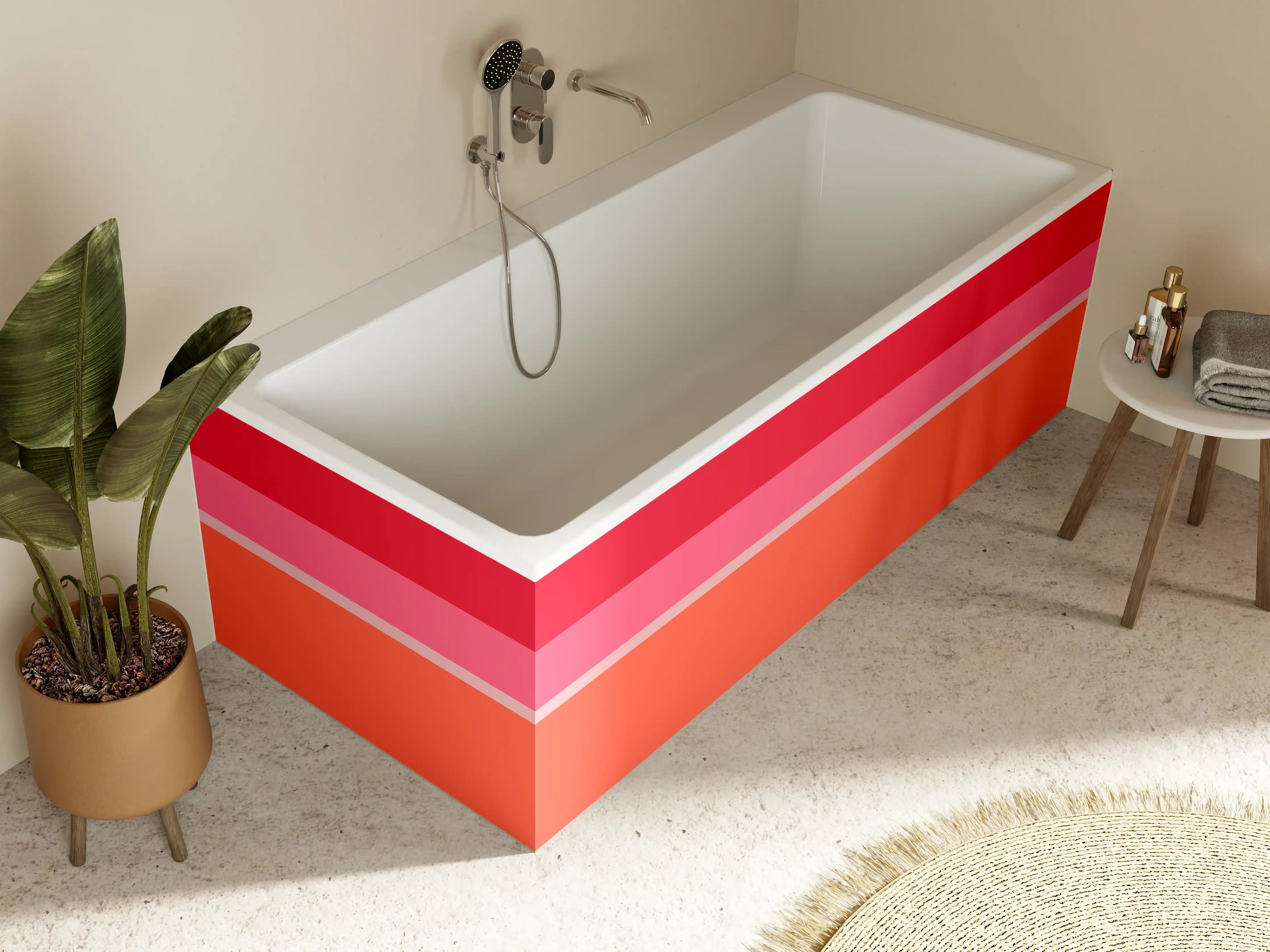 Badewannen-Rückwand - The Reds - Horizontal - Strawberry