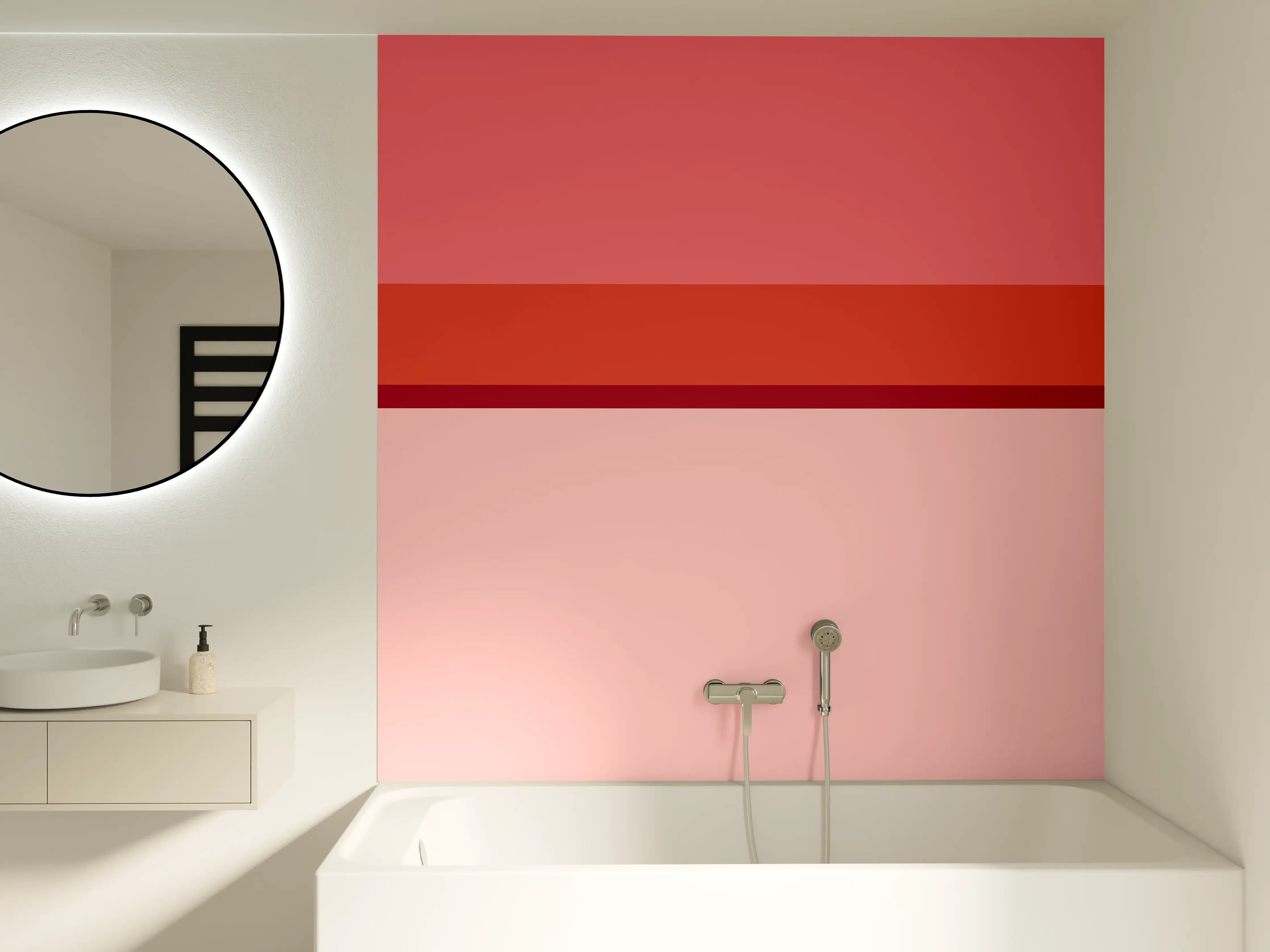 Badewannen-Rückwand - The Reds - Horizontal - Tomato