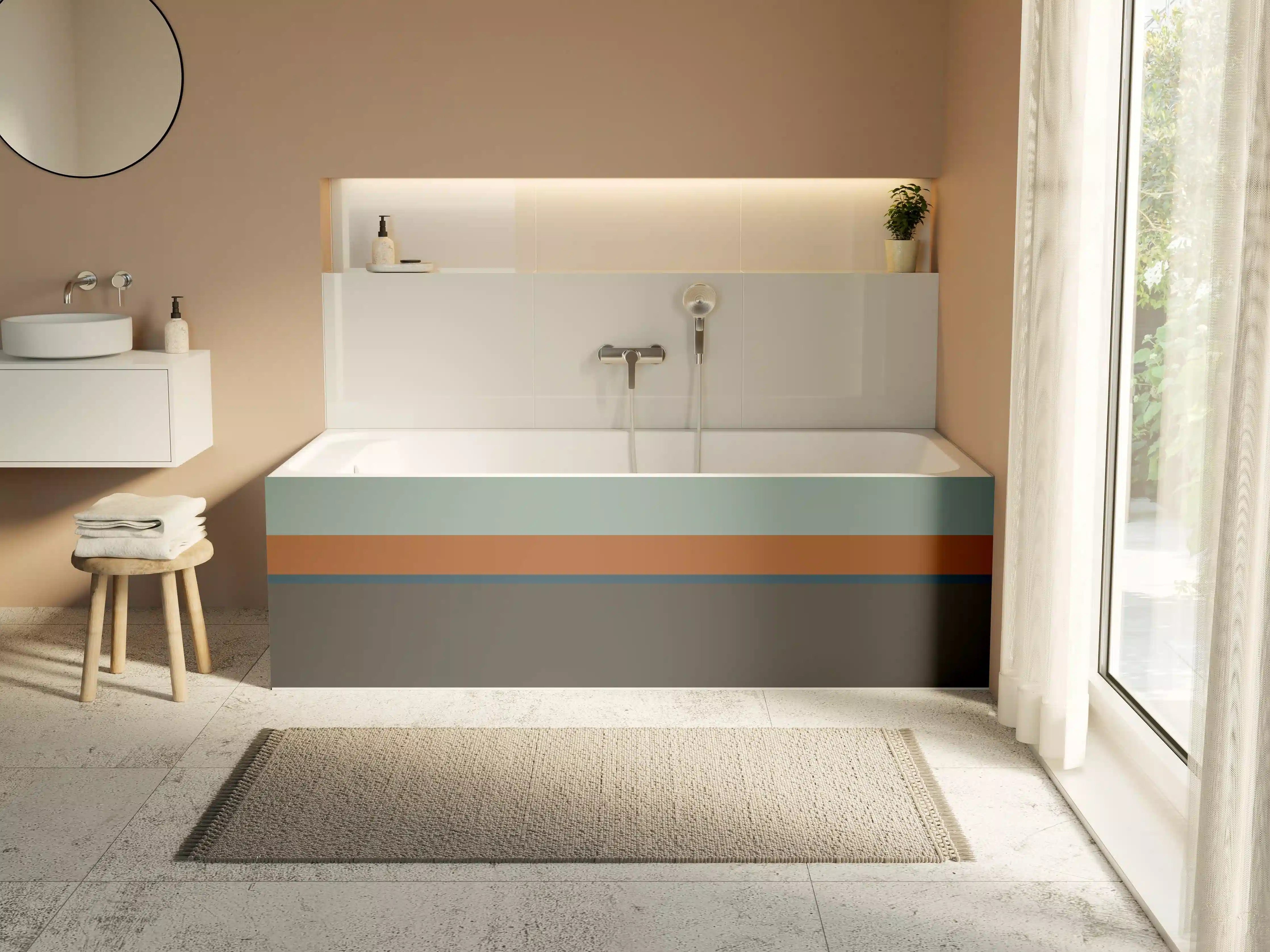 Badewannen-Rückwand - The Retros - Horizontal - Jon