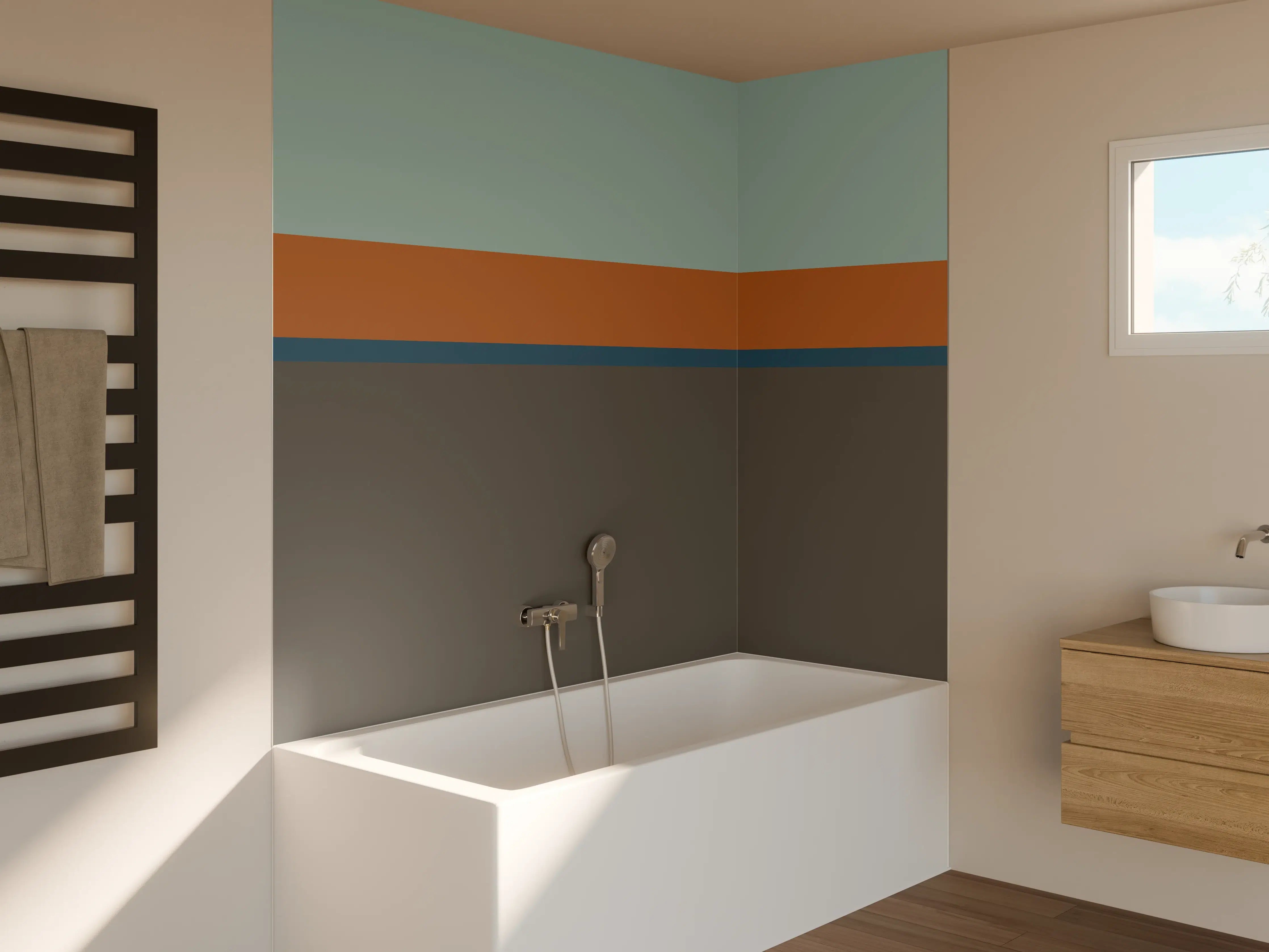 Badewannen-Rückwand - The Retros - Horizontal - Jon